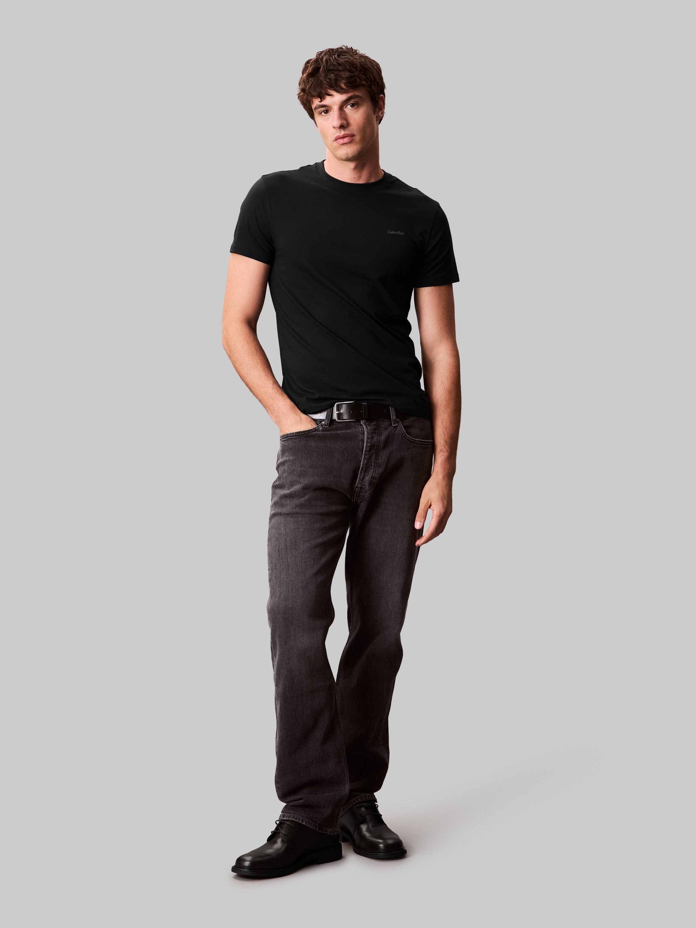 Calvin Klein T-Shirt »SS STRETCH COTTON SLIM TEE« Mit Rundhalsausschnitt