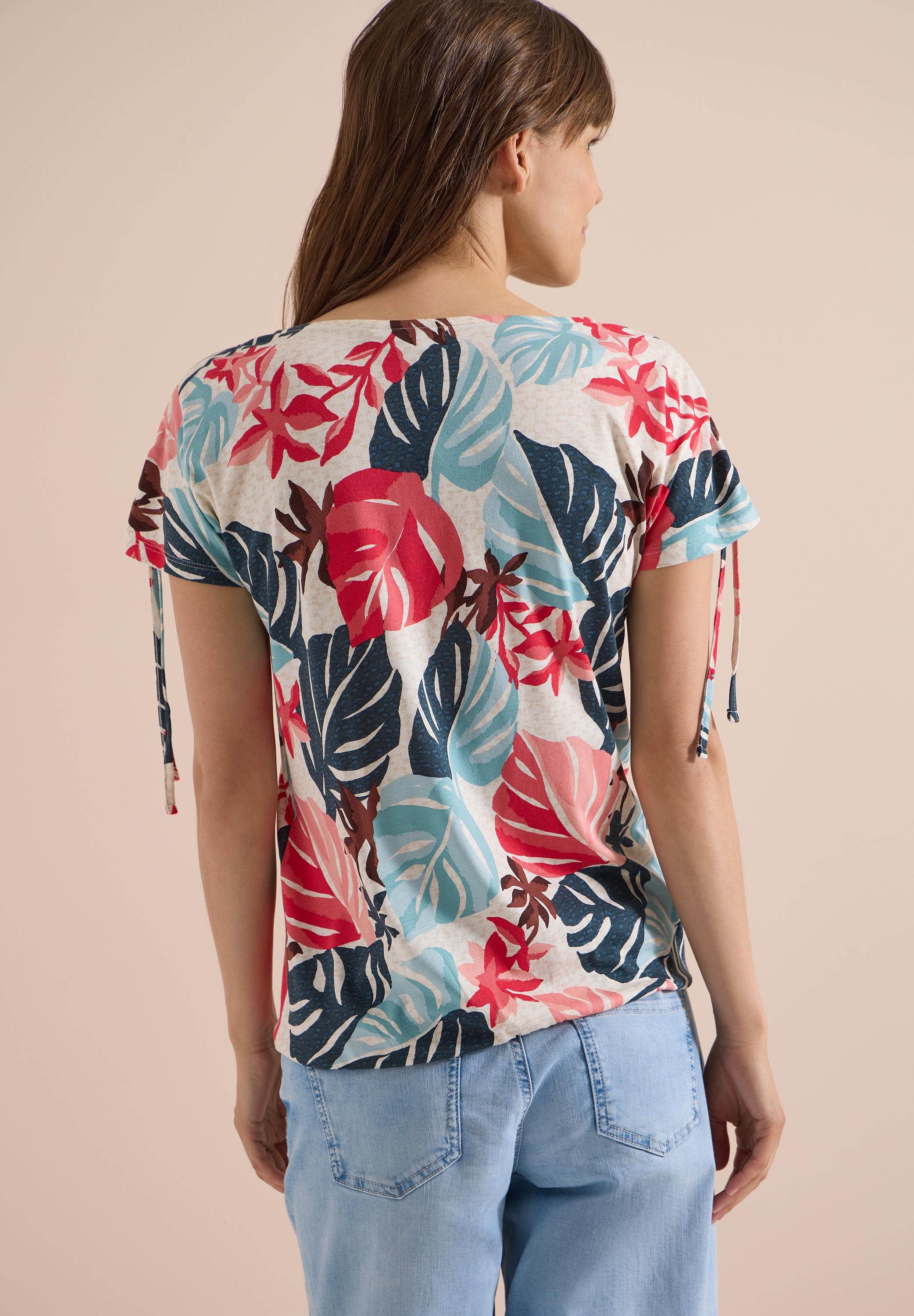 Cecil Print-Shirt Sommershirt, bedruckt, mit Modal, Rundhalsausschnitt