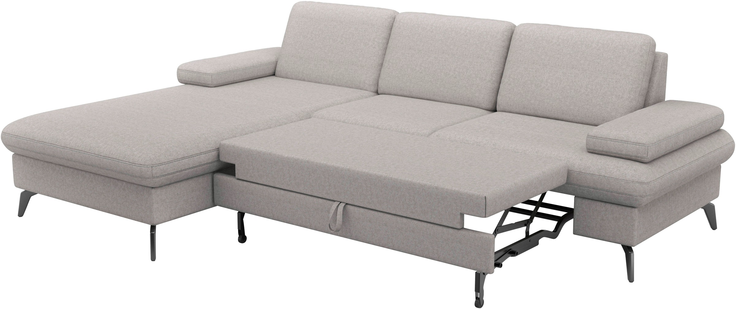 sit&more Ecksofa »Morris Jubi L-Form«, inkl. Armteilfunktion und 1 Zierkissen, wahlweise mit Bettfunktion