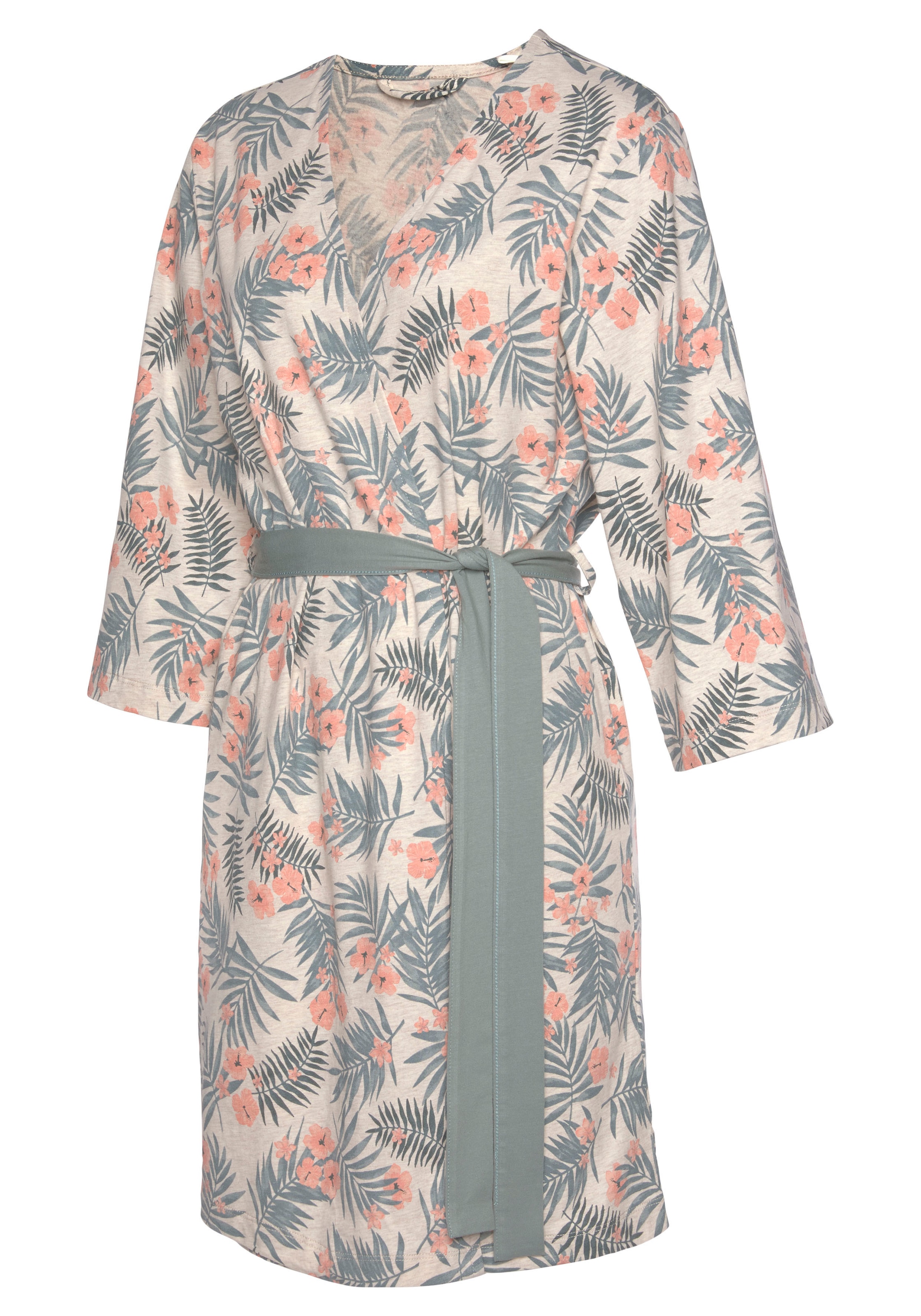 ♕ LASCANA Kimono, in und Allover-Druck auf uni versandkostenfrei