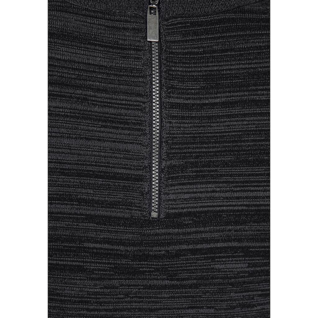 Aniston CASUAL Strickkleid, mit Reissverschluss