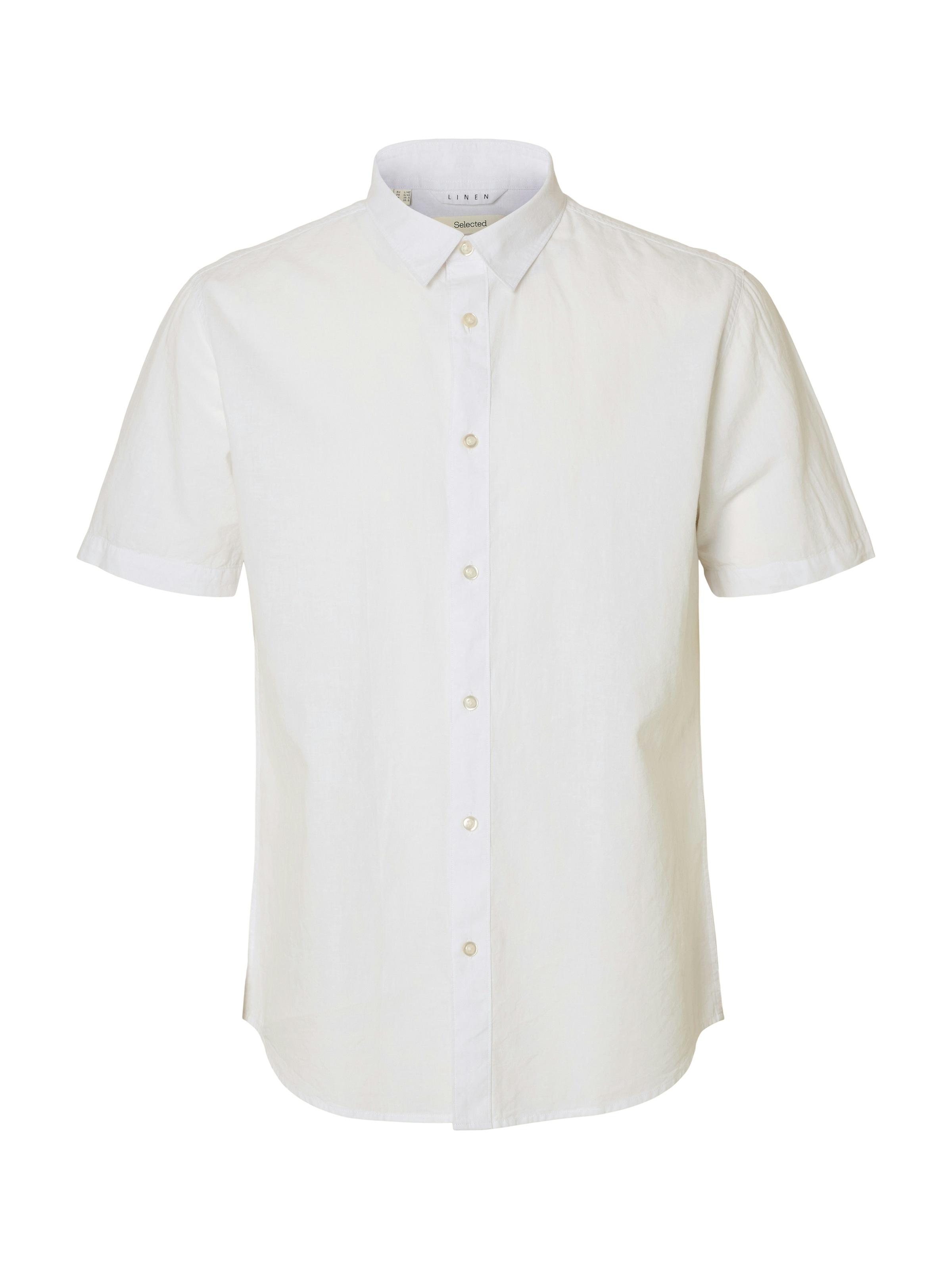 SELECTED HOMME Kurzarmhemd »SLHREG-SUN SHIRT SS NOOS«, mit Leinen