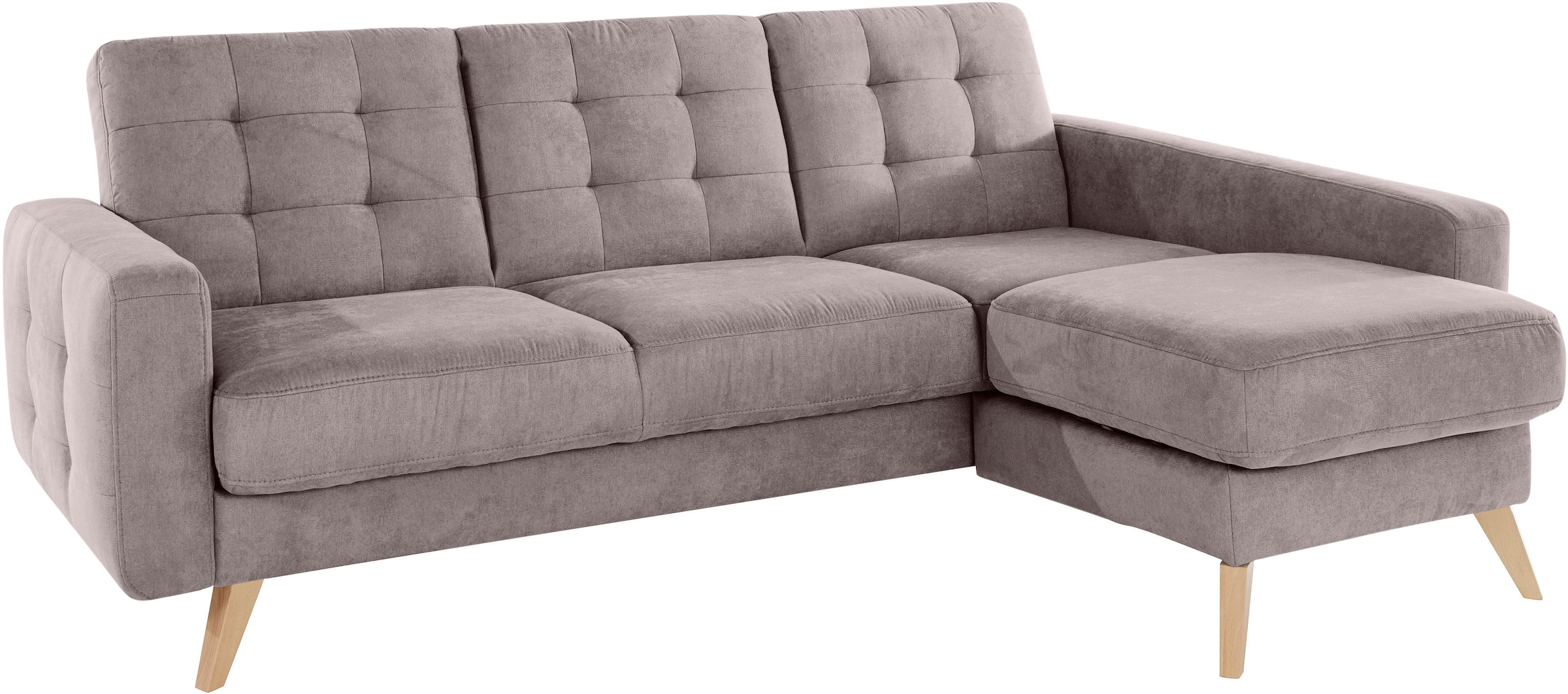 exxpo - sofa fashion Ecksofa »Nappa, kompakt und komfortabel, bequem, zeitloses Design, L-Form«, tolle Detailverarbeitung, inkl. Bettfunktion und Bettkasten