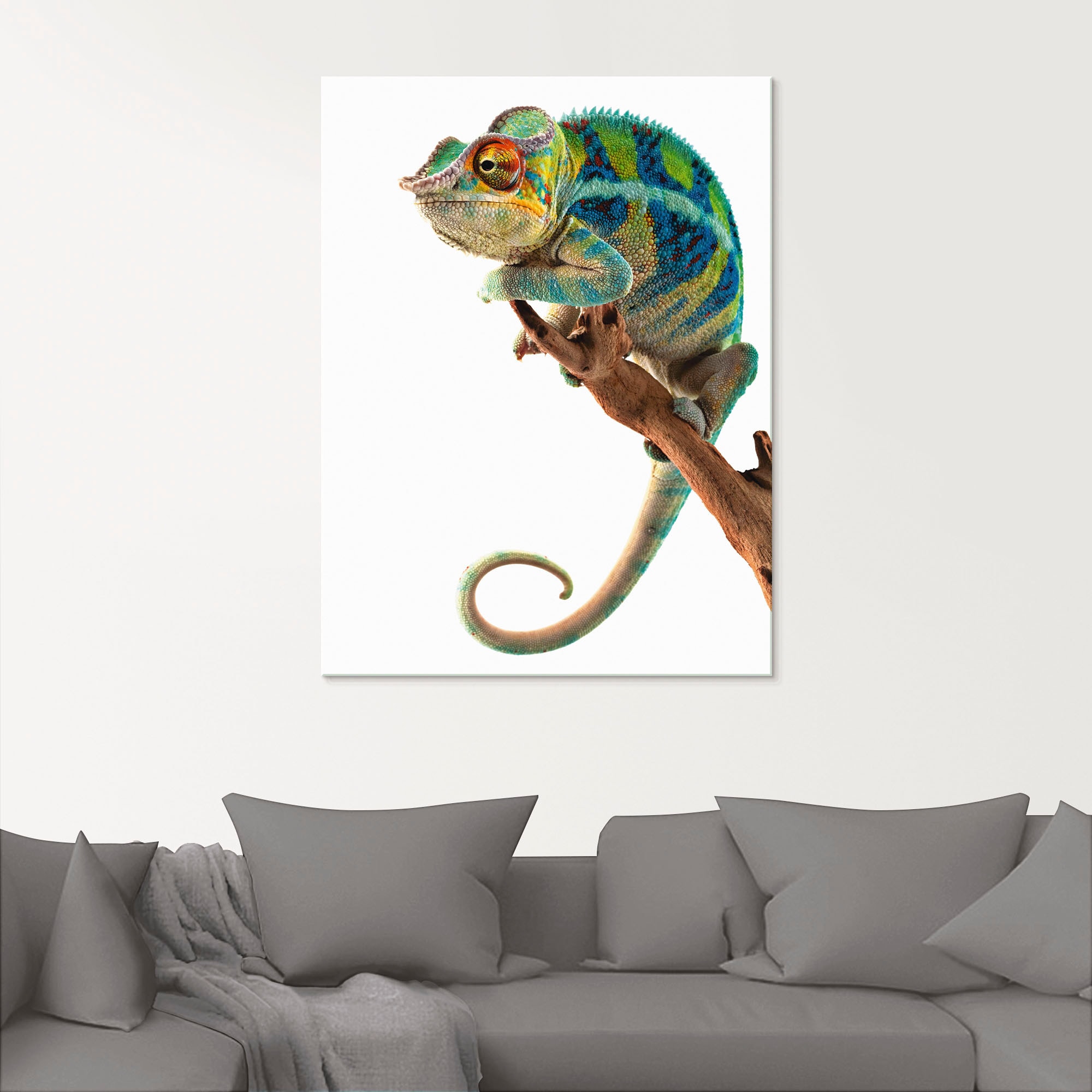Artland Glasbild »Ambanja Panther Chamäleon«, Reptilien, (1 St.), in verschiedenen Grössen