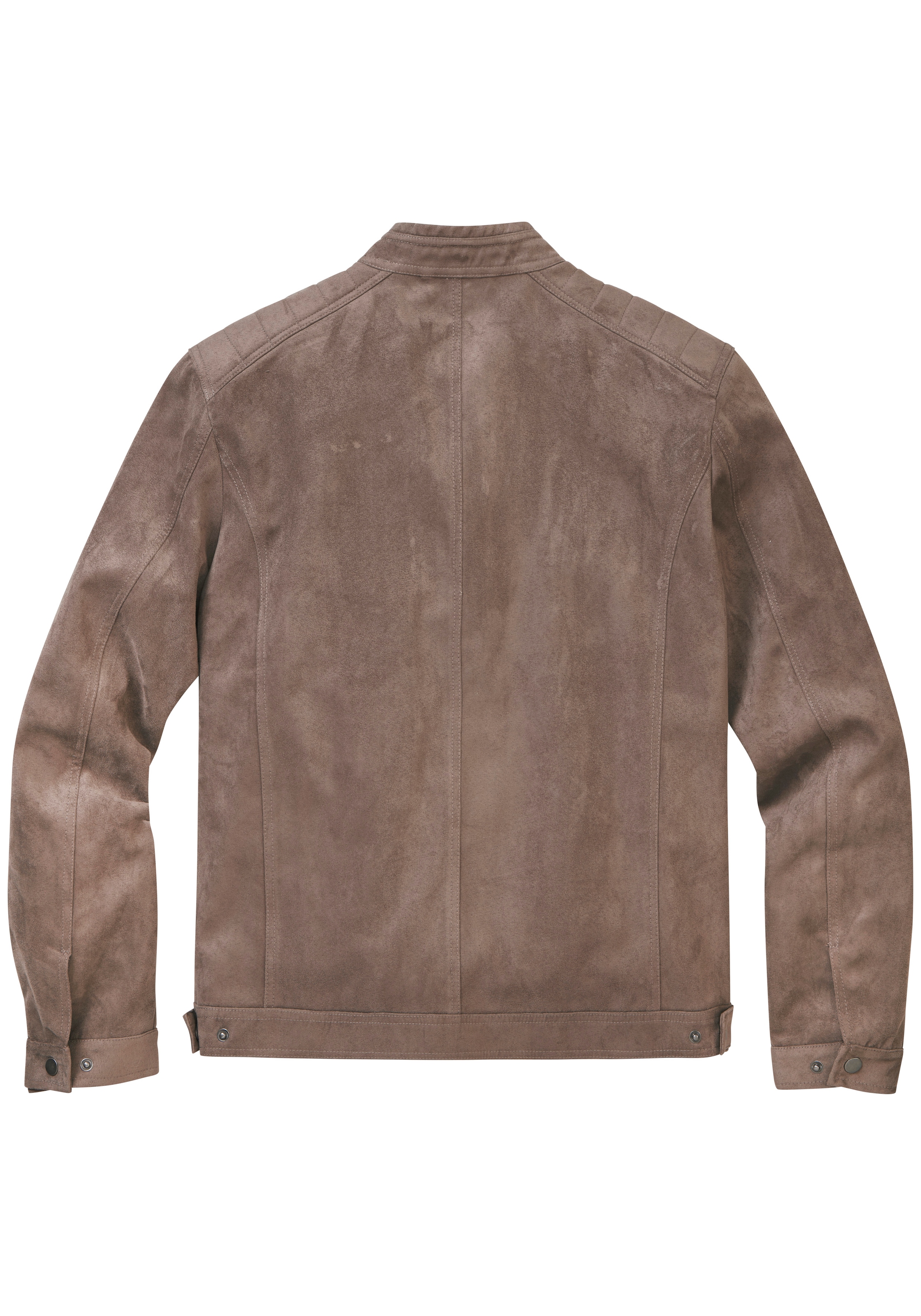John Devin Bikerjacke », Übergangsjacke in Veloursleder-Optik bis Grösse 5XL« Schultern mit typischer Absteppung