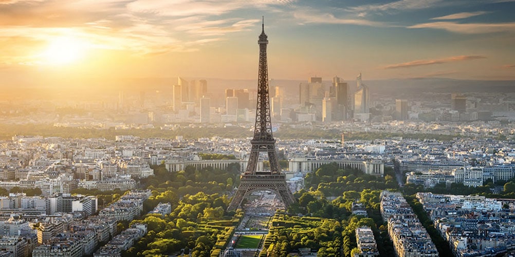 Image of Bönninghoff Leinwandbild "Wandbild EIFFELTURM PARIS 50x100 cm – Leinwandbild Keilrahmen Deko" Frankreich Paris Sonnenuntergang Stadt 1 Stk. tlg. auf Keilrahmen gespannt