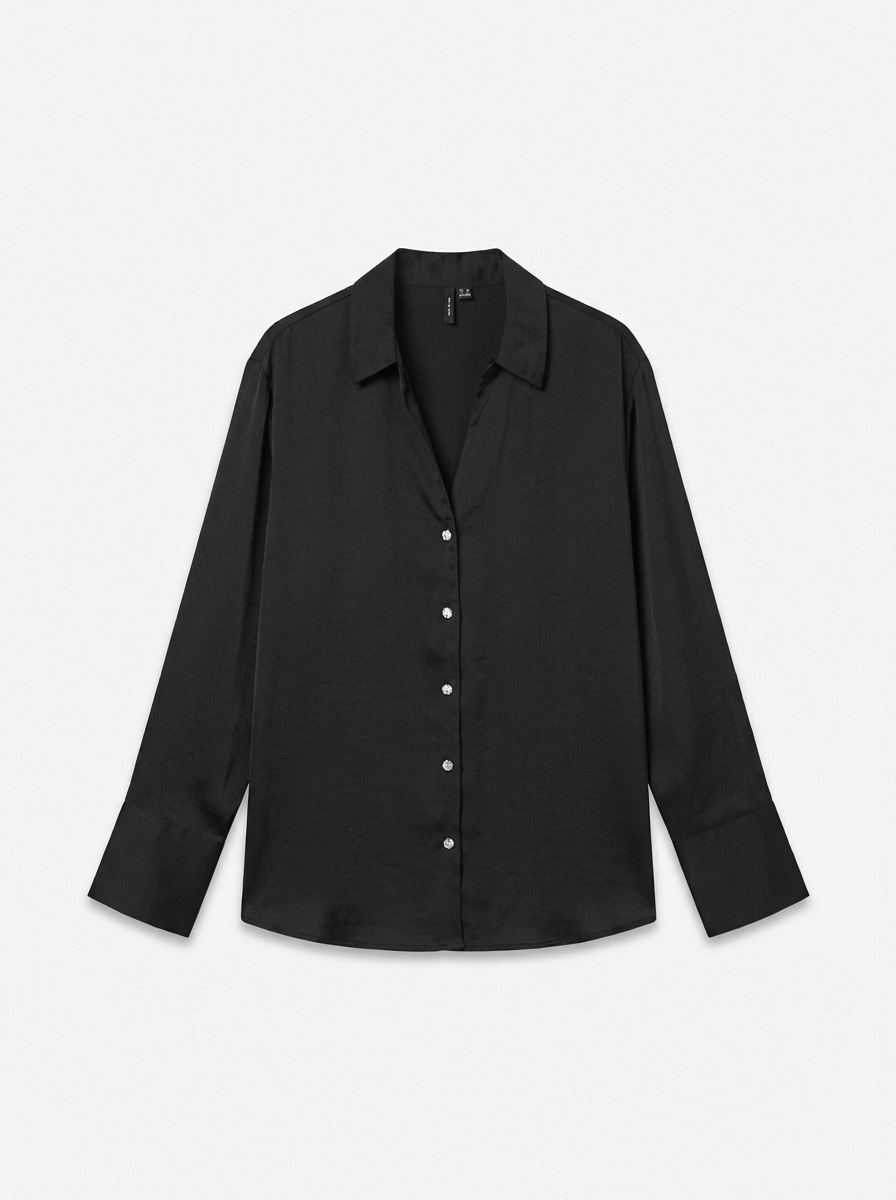 Vero Moda Hemdbluse »VMSOMMER LS BUTTON SHIRT WVN NOOS« Kunstfaser, regular fit