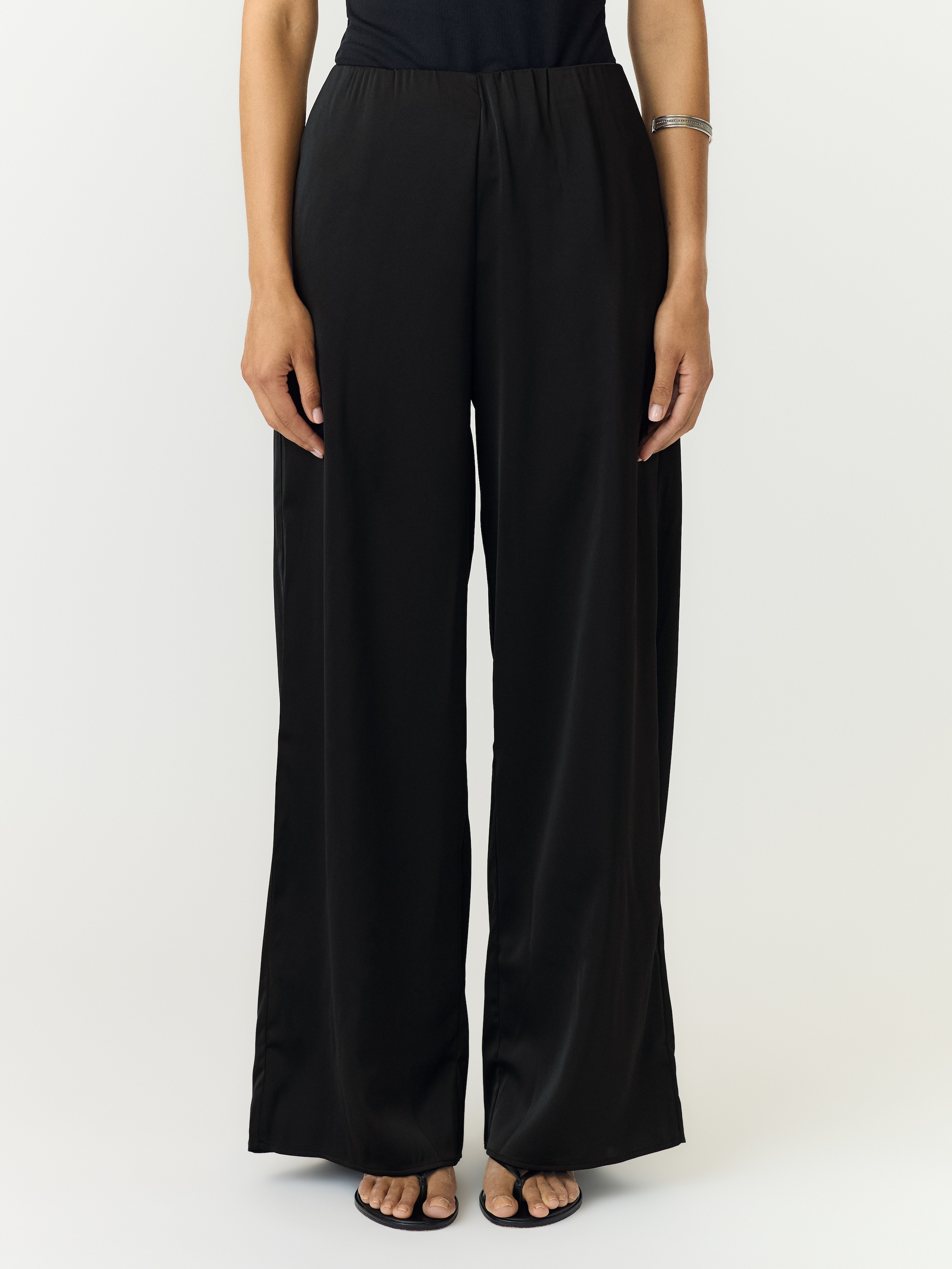 Image of Y.A.S Anzughose "YASPELLA HW WIDE PANTS S. NOOS" mit Stretch, glänzend