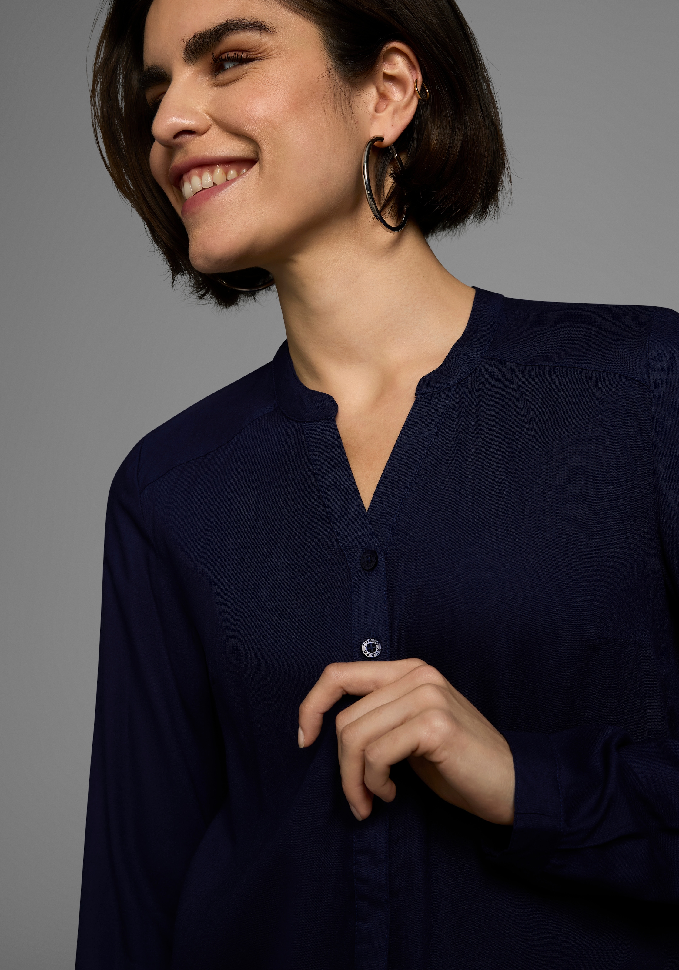 AJC Hemdbluse, aus weich fliessender Viskose