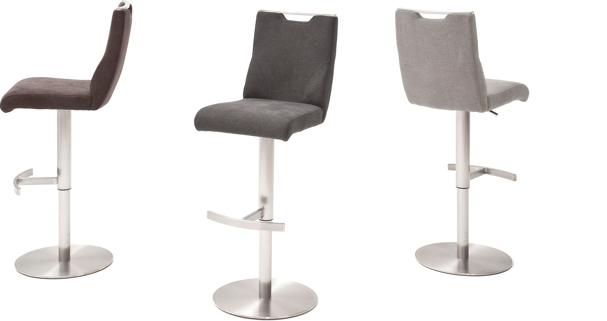 Image of MCA furniture Bistrostuhl "GIULIA Barstuhl Tresenstuhl Tresenhocker" () Barhocker,Bistrohocker,Barstuhl,drehbar,Sitzhöhe 53-78cm,mit Lehne