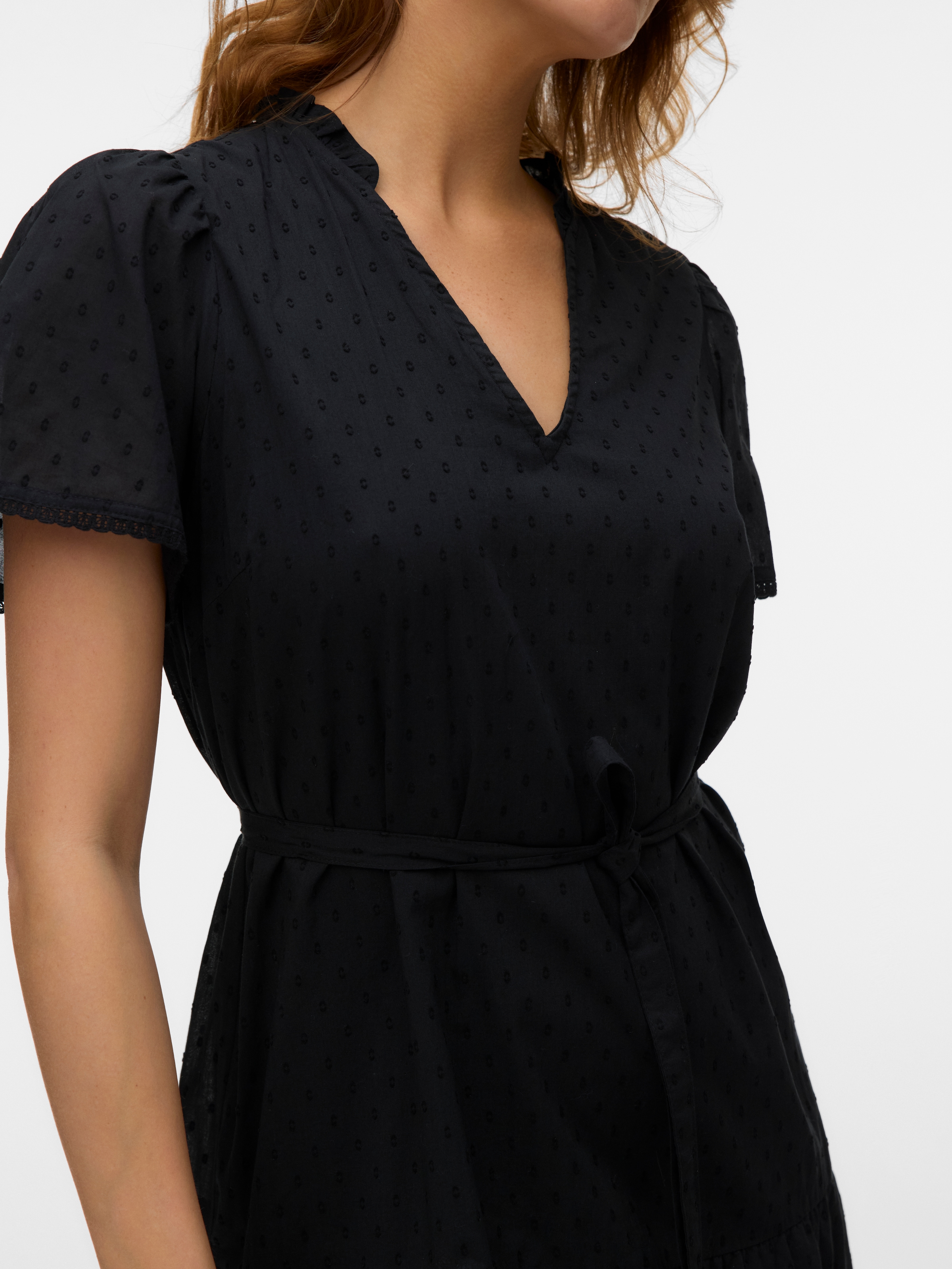 Vero Moda Minikleid »VMTRINE SS SHORT LACE DRESS WVN NOOS« Baumwolle