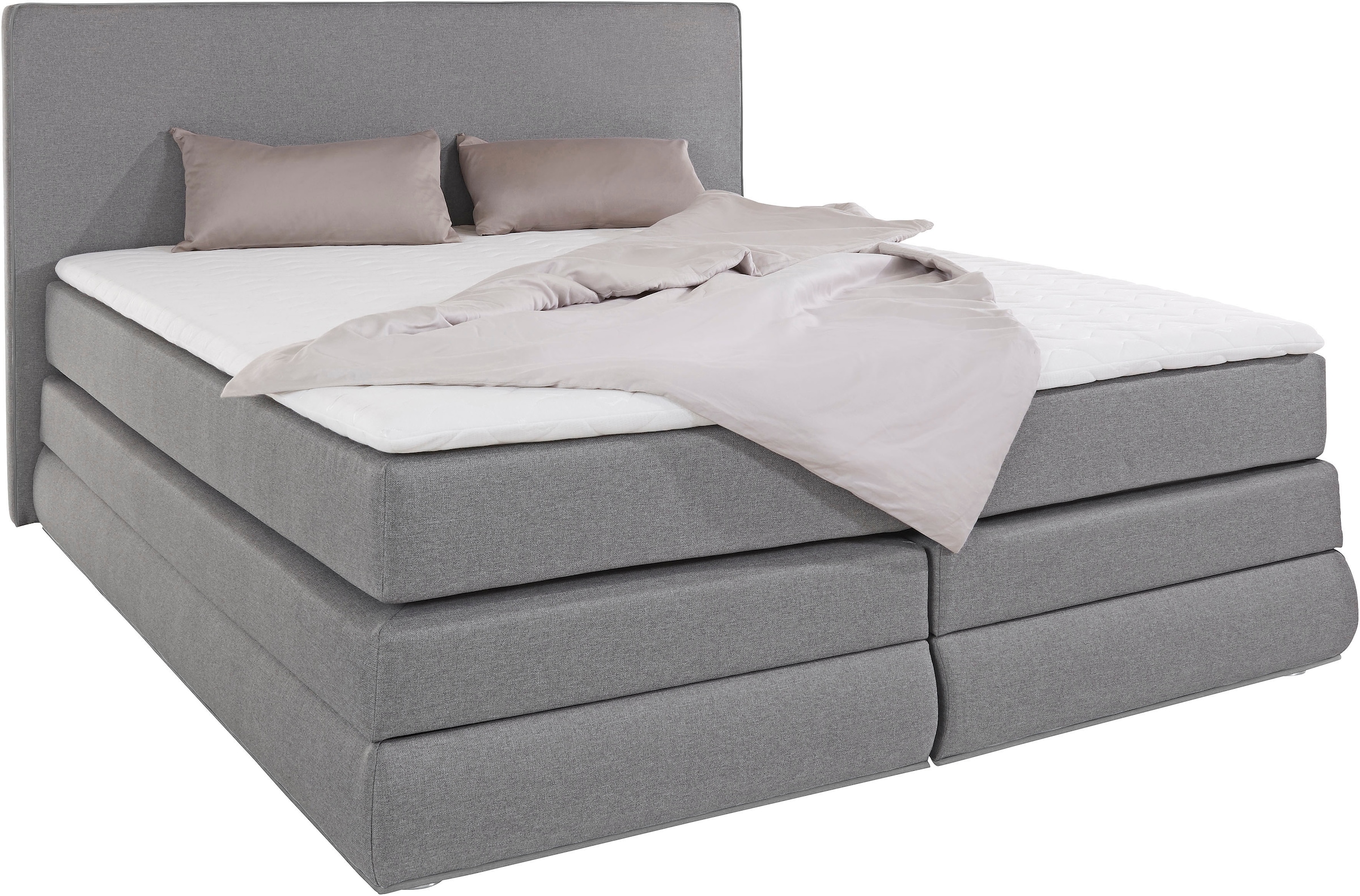 COLLECTION AB Boxspringbett »Ninoni«, inkl. Bettkasten, Topper und wahlweise mit LED-Beleuchtung, Liegefläche 180 x 200 cm