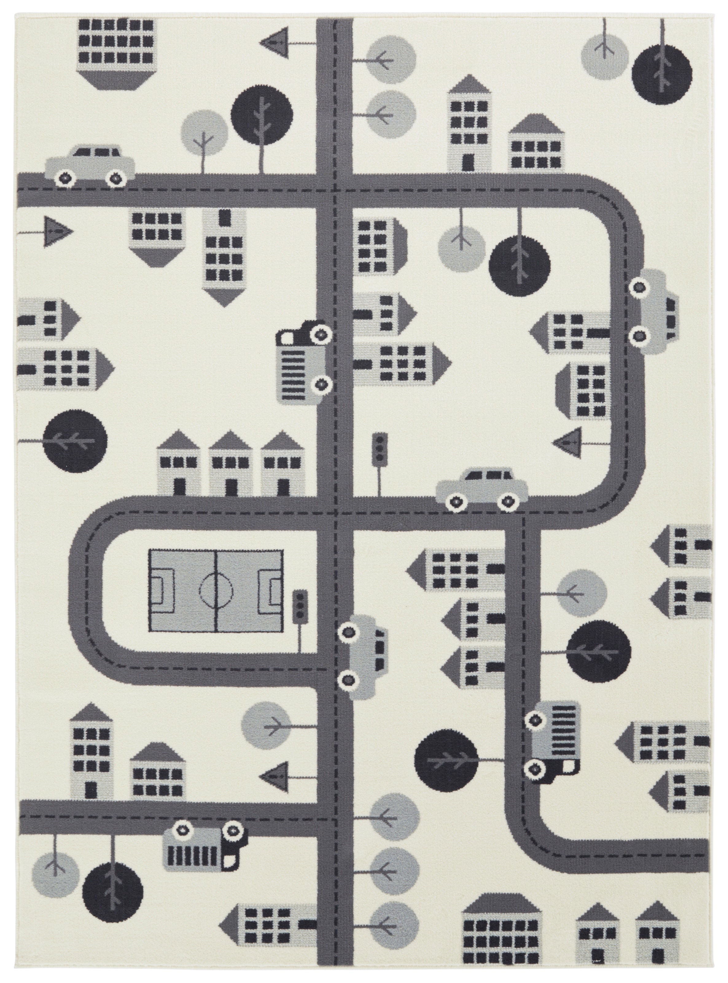 HANSE Home Kinderteppich »Town«, rechteckig, 0,9 mm Höhe, Kurzflor, Kinderteppich, Spielteppich, Strassen Design, Kinderzimmer