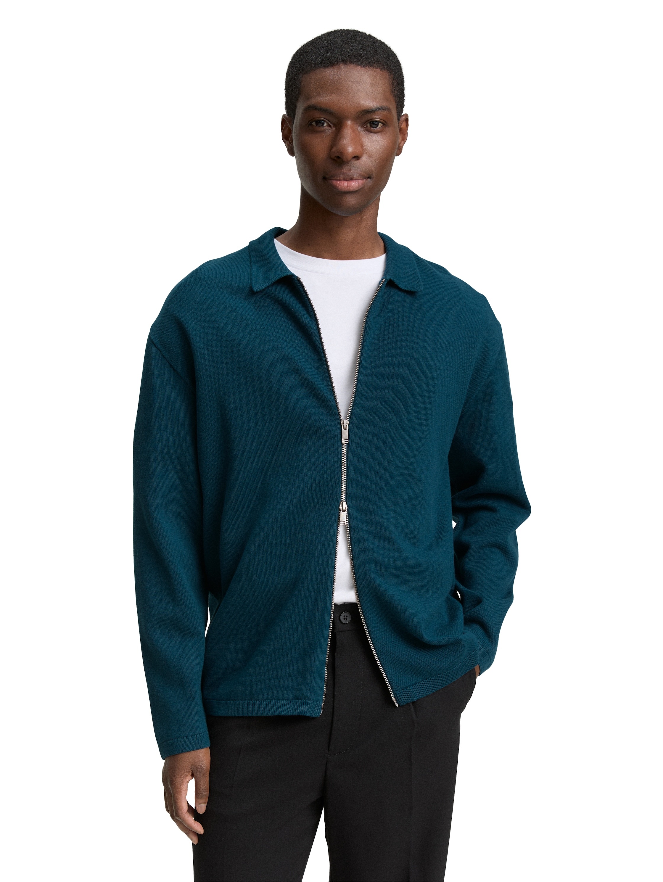 Image of TOM TAILOR Denim Strickpullover mit Reissverschluss