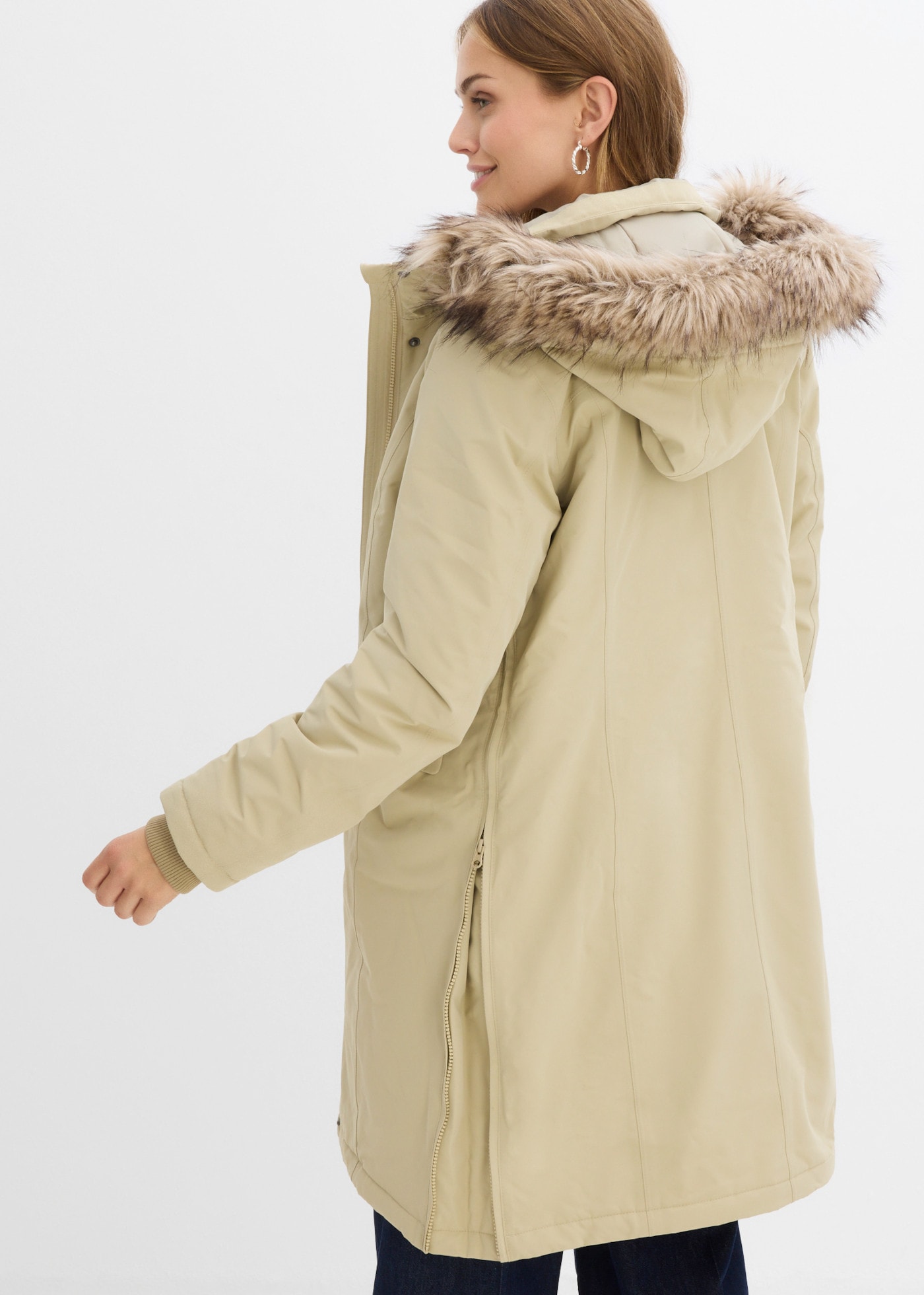 bonprix Umstandsmantel mit abnehmbarem Trageeinsatz, mittelwarm wattiert, bequeme Passform