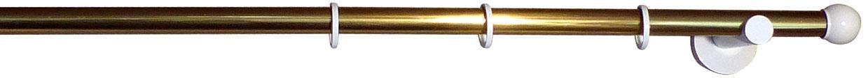Image of indeko Gardinenstange »Tondo«, 1 läufig-läufig, Wunschmasslänge, altmessing-weiss bei Ackermann Versand Schweiz