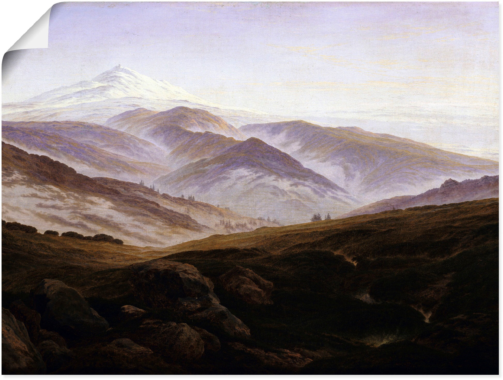 Image of Artland Wandbild »Erinnerungen an das Riesengebirge. 1835.«, Berge, (1 St.), in vielen Grössen & Produktarten - Alubild / Outdoorbild für den Aussenbereich, Leinwandbild, Poster, Wandaufkleber / Wandtattoo auch für Badezimmer geeignet bei Ackermann Versan