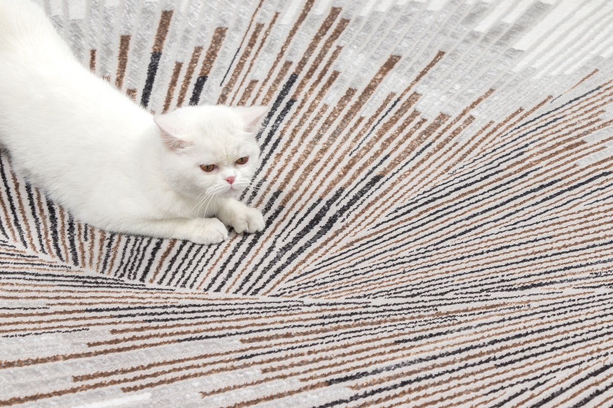 the carpet Teppich »Mila« rechteckig 8 mm Höhe moderner Wohnzimmer Teppich elegant glänzender Flor