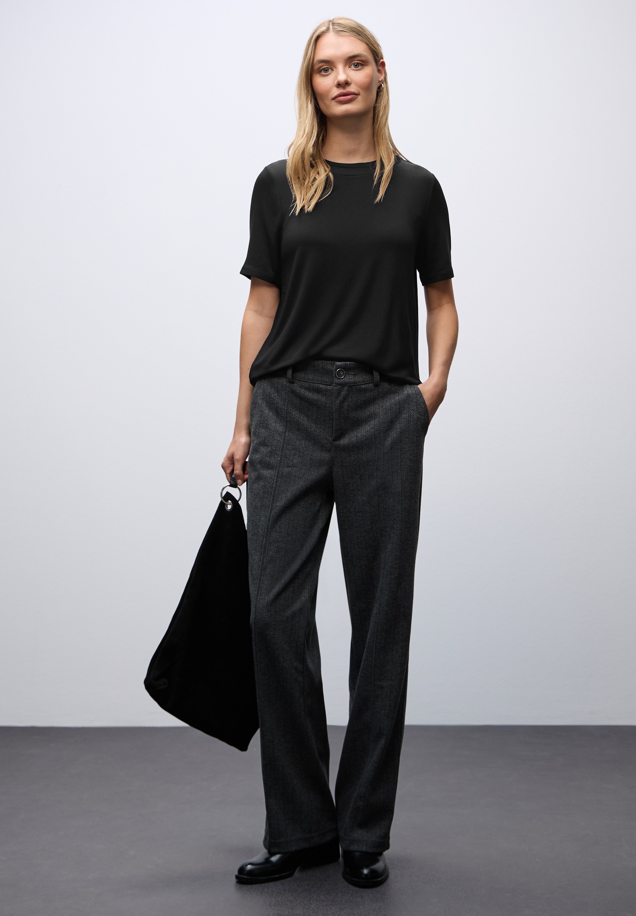 STREET ONE T-shirt à manches courtes mit Chiffon-Detail