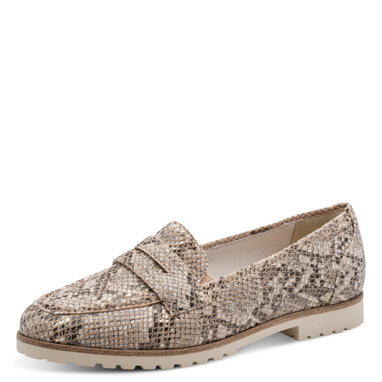 Image of Tamaris Slipper Blockabsatz, Schlupfschuh, Businessschuh im angesagten Animal-Look
