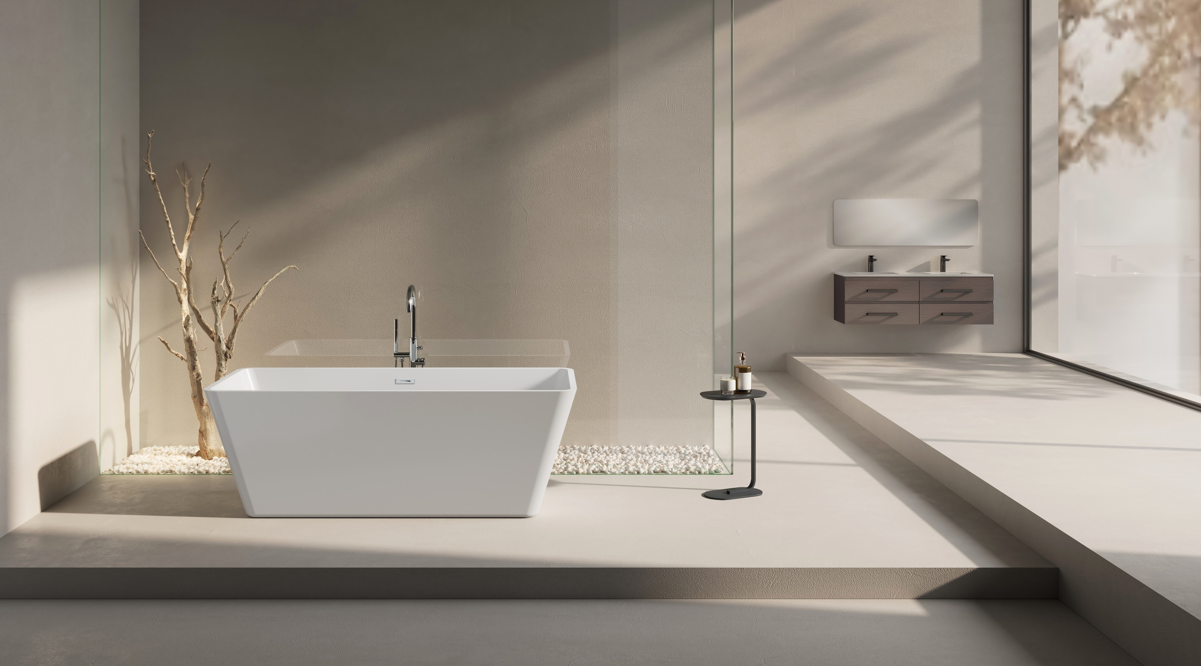 GOODproduct Badewanne »Sagres« Höhe 60 cm mit Ablaufstöpsel | verstellbare Füsse | Überlauf Freistehend, 170x74x60 (LxBxH), Sanitäracryl, mit Pop Up Ventil