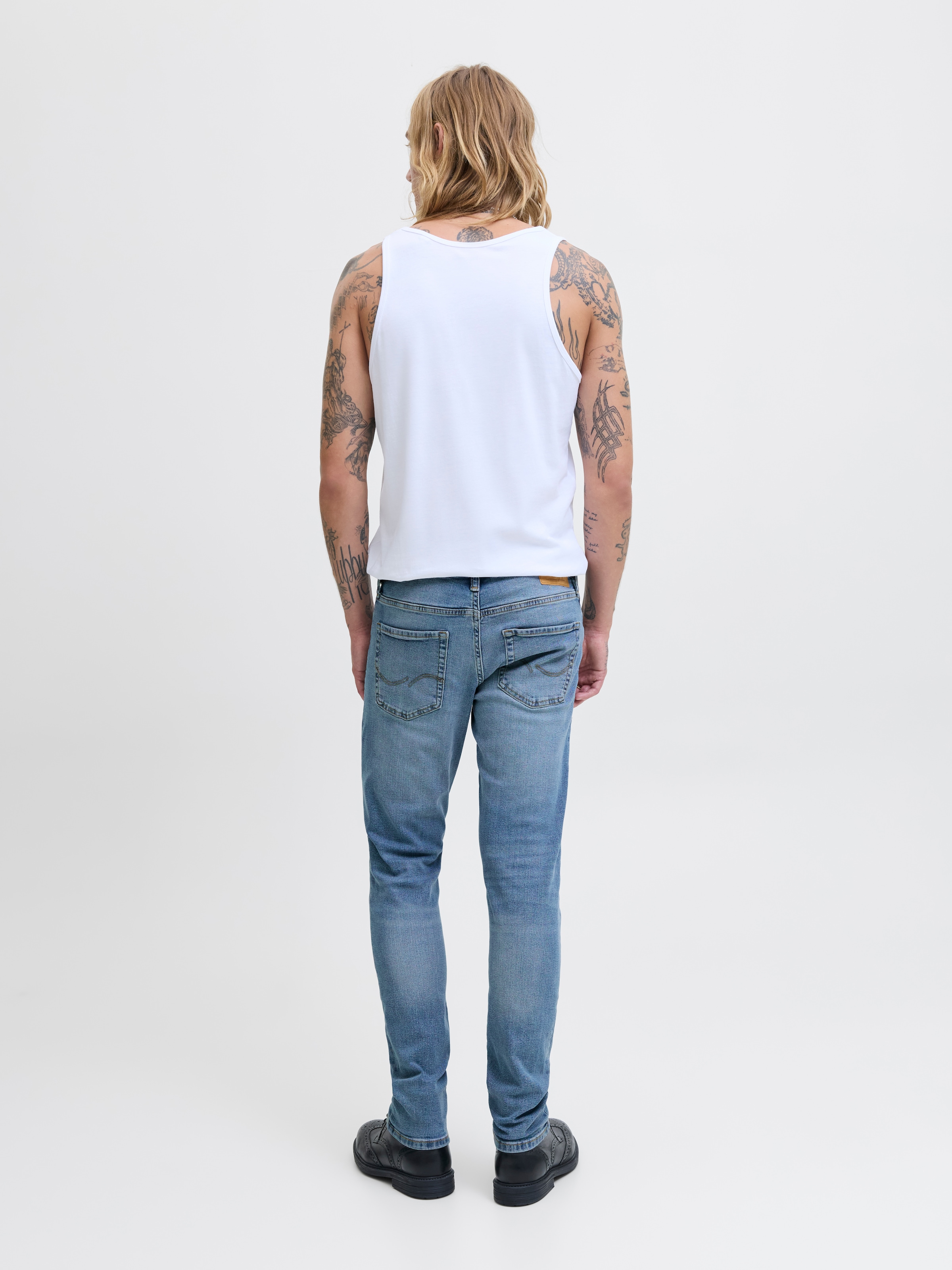 Jack & Jones Slim-fit-Jeans »JJIGLENN Jeans mit schmaler Beinform und Stretch für Komfort« Denim/Jeans, modisch, slim fit, Baumwollmischung