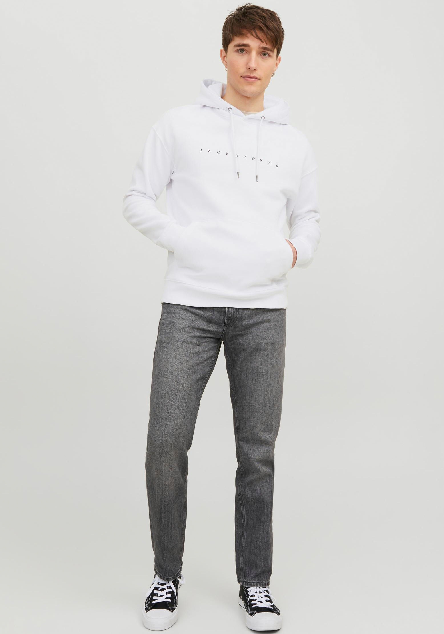 Jack & Jones Kapuzensweatshirt »JJESTAR mit 3D-Print und Kapuze für vielseitige Anlässe«, bedruckt, relaxed fit, Kapuze, Rundhals, Sweatware