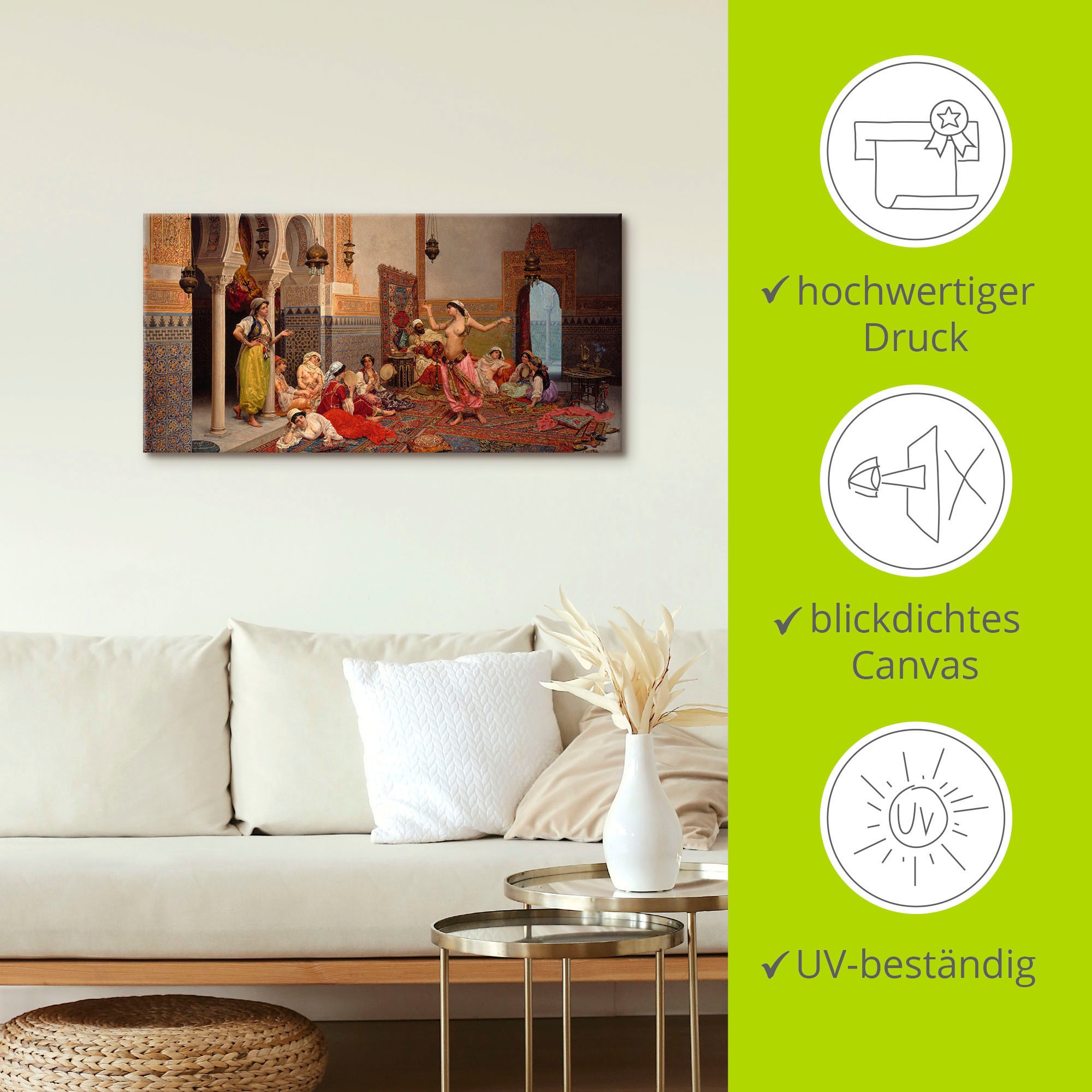 Artland Wandbild »Tanz im Harem.«, Gruppen & Familien, (1 St.), als Leinwandbild, Wandaufkleber in verschied. Grössen