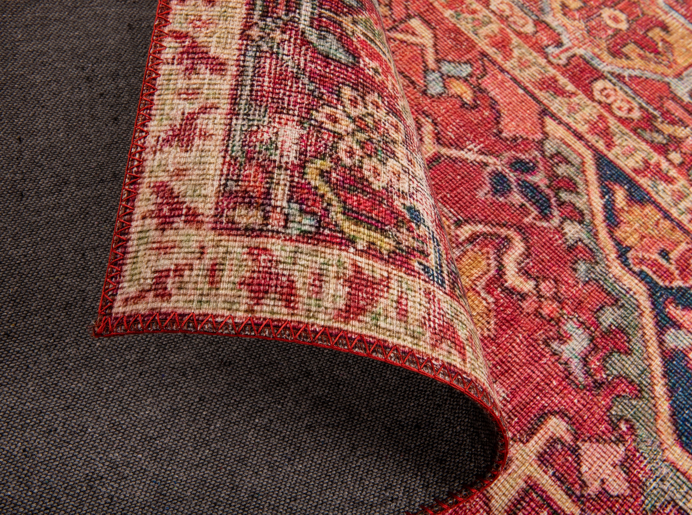Gino Falcone Teppich »Cecilia 28623«, rechteckig, 3 mm Höhe, Flachgewebe, bedruckt, Orient-Optik