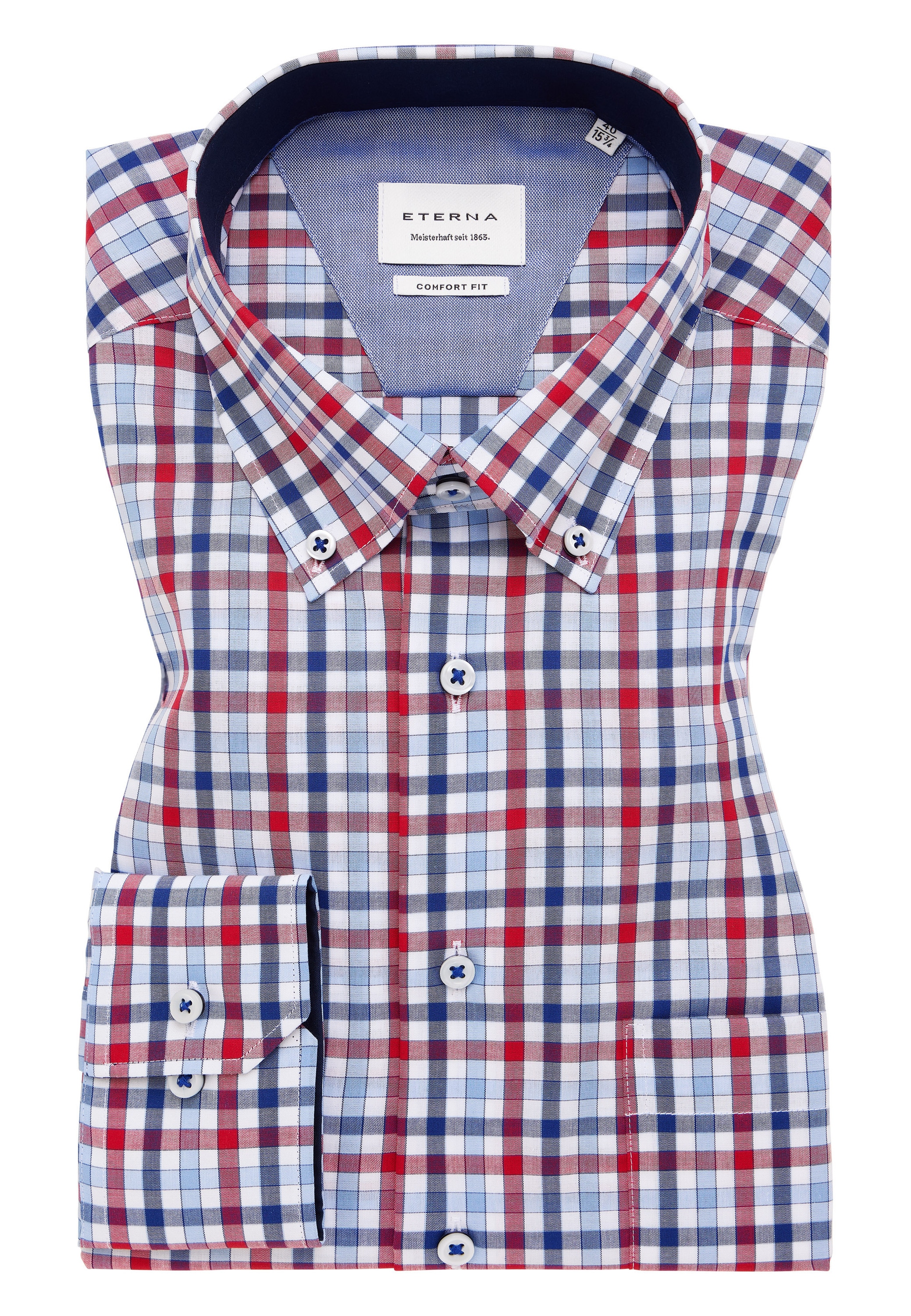 Eterna Langarmhemd »COMFORT FIT« NON IRON (bügelfrei)