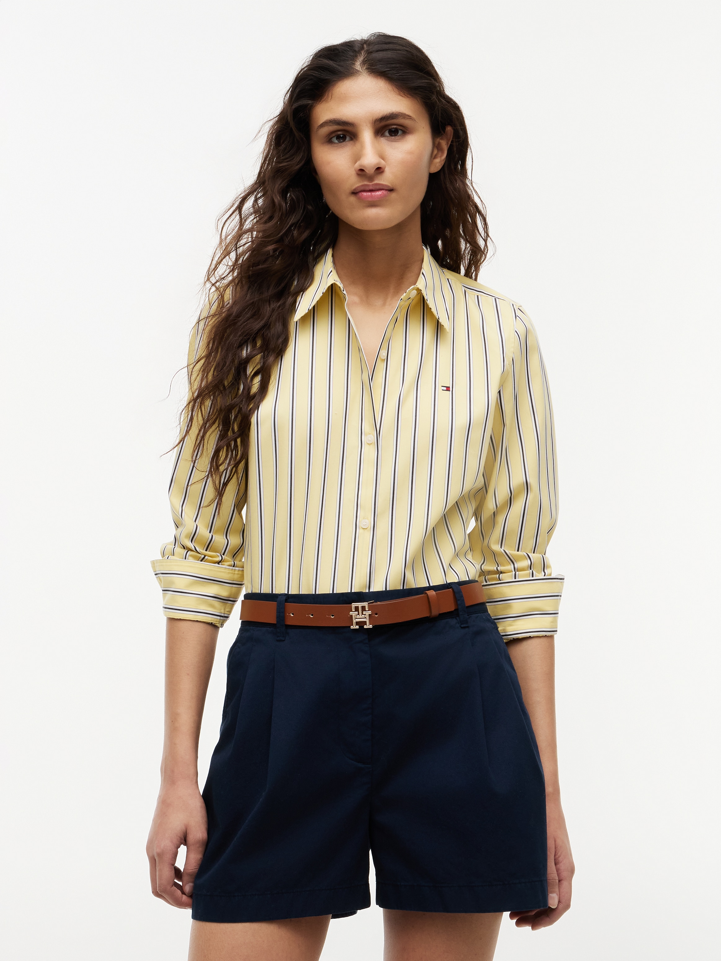 Tommy Hilfiger Blouse chemise »SUMMER POPLIN REGULAR SHIRT« Baumwolle, regular fit, auch in grossen Grössen