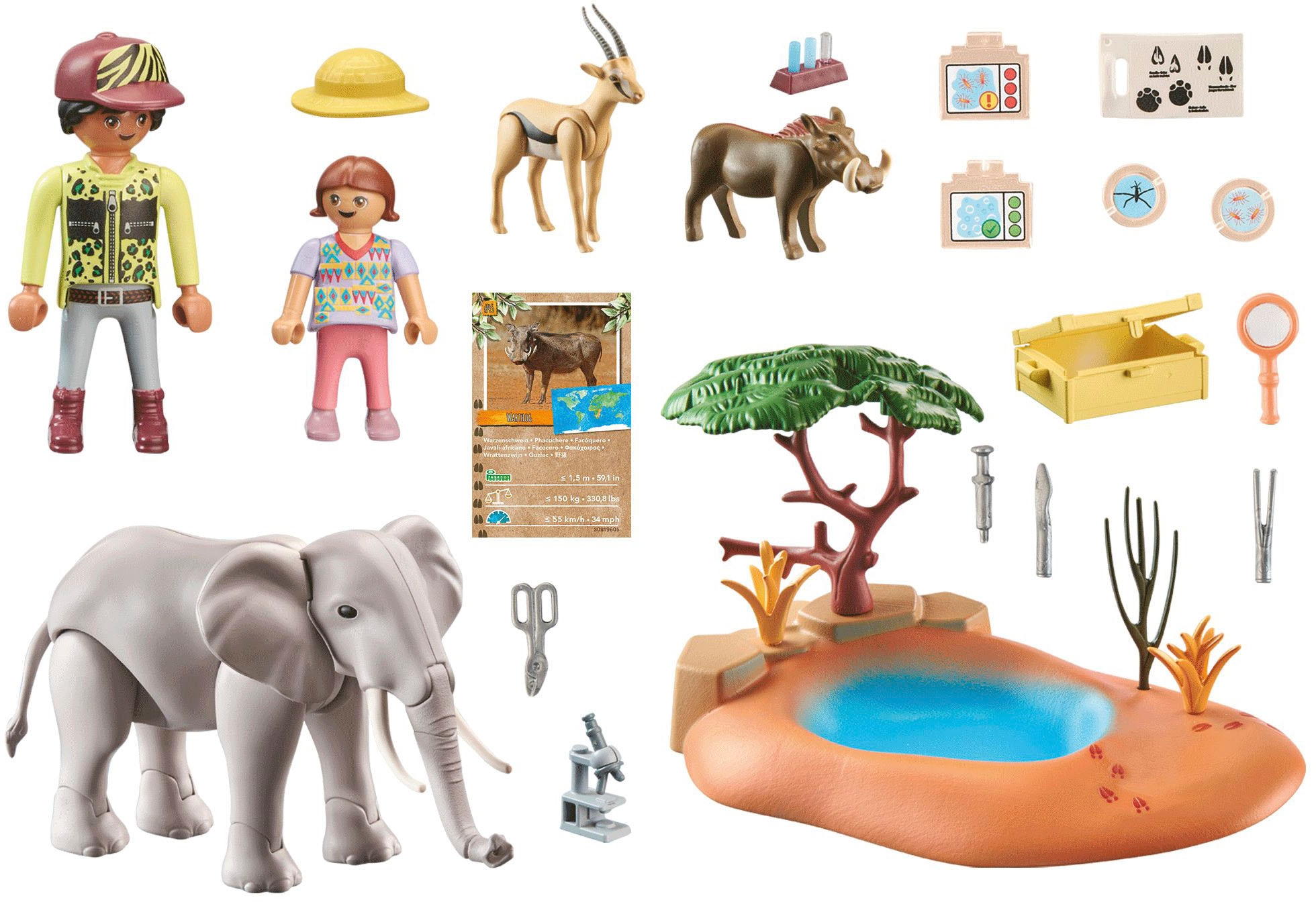 Playmobil® Konstruktions-Spielset »Spritztour zum Wasserloch (71294), Wiltopia«, (35 St.), teilweise aus recyceltem Material; Made in Europe