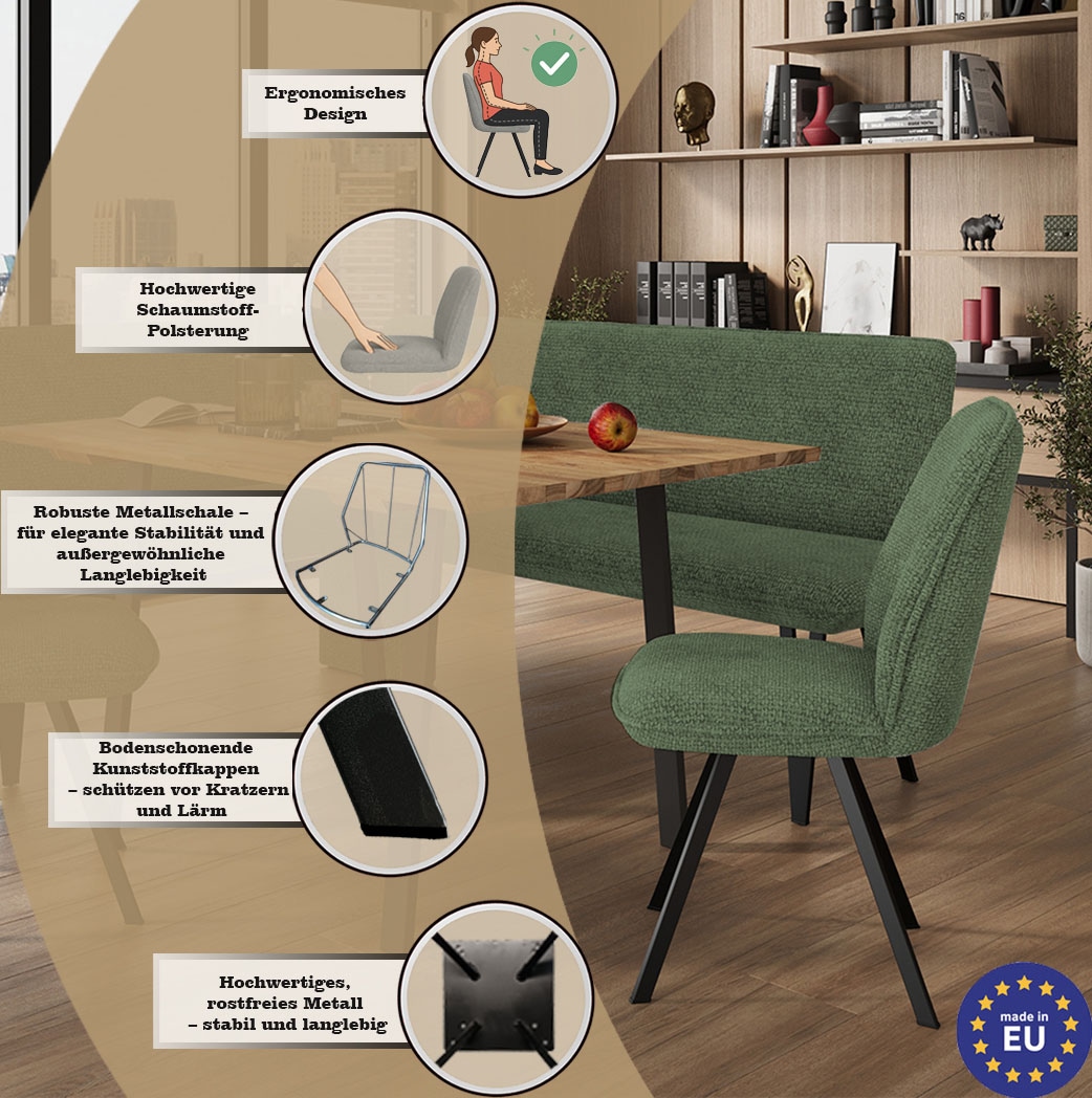 Home affaire Eckbankgruppe »Mily Essecke, Sitzgruppe, Eckbankgruppe, Küchenbankgruppe«, (Set, 4 tlg., 4er), BESTSELLER