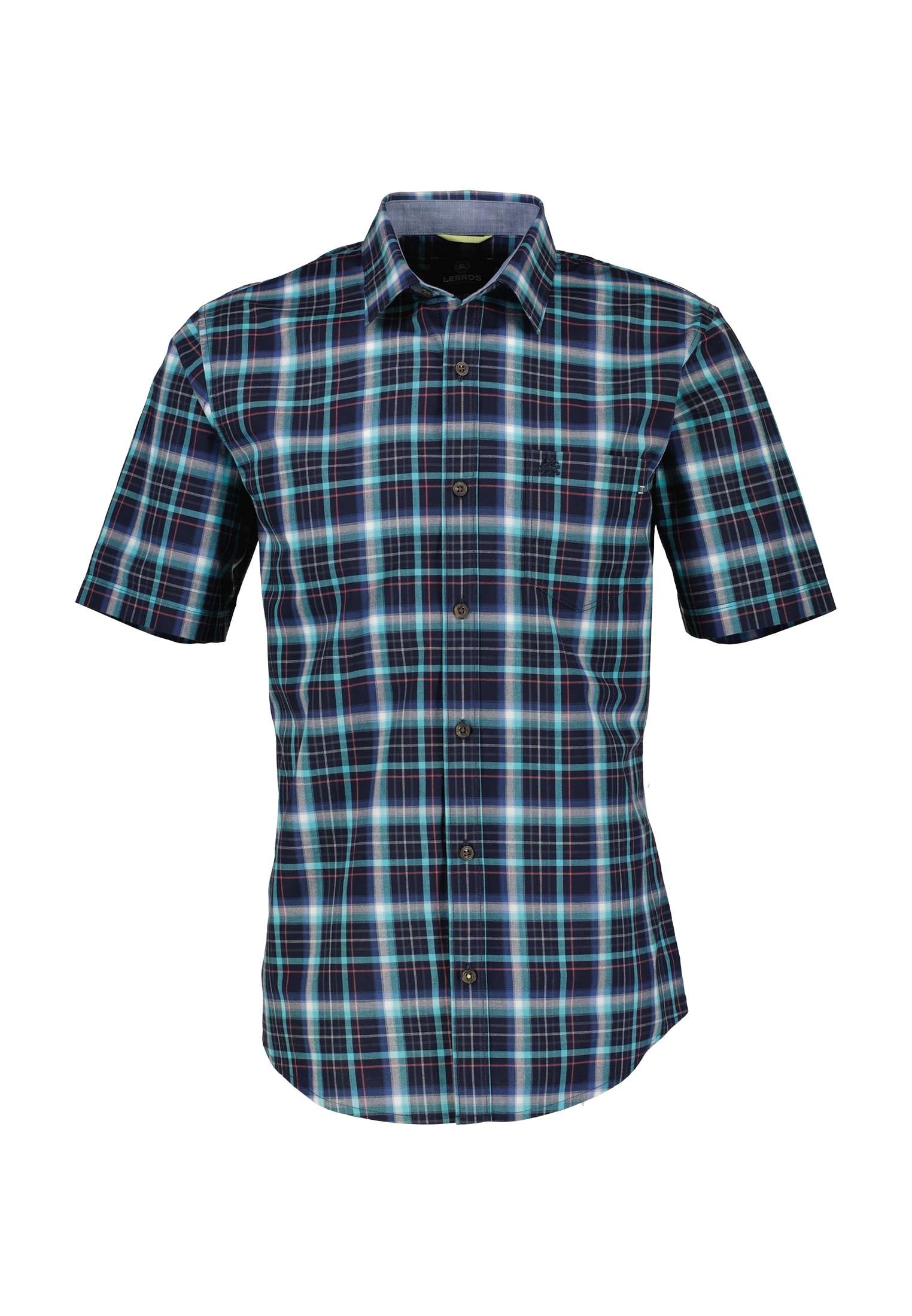 LERROS Chemise à manches courtes »Halbarmhemd *Poplin Check*«