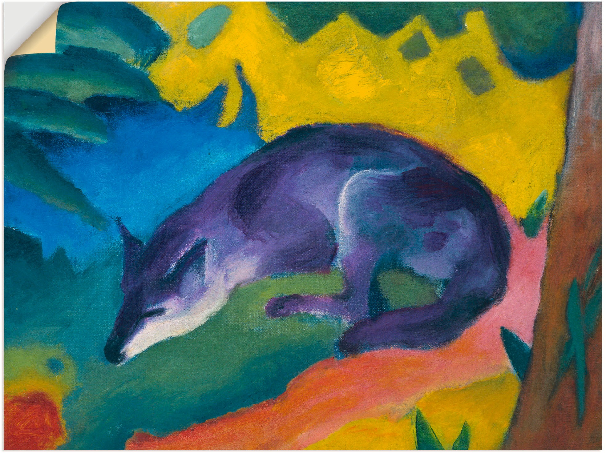 Image of Artland Wandbild »Blauschwarzer Fuchs. 1911.«, Wildtiere, (1 St.), in vielen Grössen & Produktarten - Alubild / Outdoorbild für den Aussenbereich, Leinwandbild, Poster, Wandaufkleber / Wandtattoo auch für Badezimmer geeignet bei Ackermann Versand Schweiz