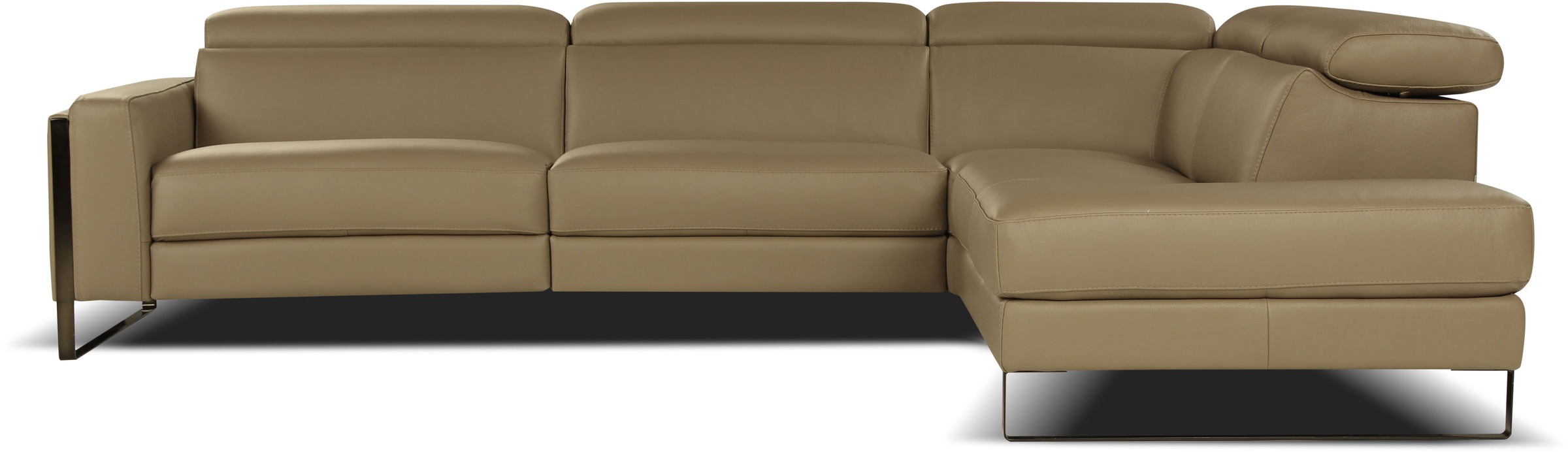 Image of CALIA ITALIA Ecksofa "Pier, Design und erstklassiger Sitzkomfort im Einklang, L-Form" in hochwertigem Lederbezug, 310 cm Breite