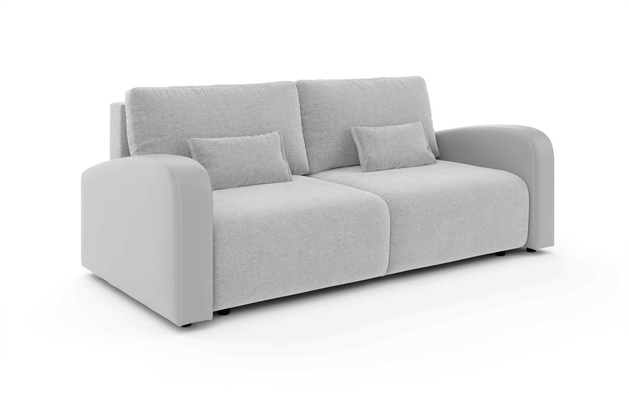 INOSIGN 3-Sitzer »JIGGS wahlweise Schlafsofa mit Bettkasten, Masse B/H/T: 228/96/110 cm«, Sofa mit Wellenunterfederung, enthält 2 Rückenkissen und 2 Zierkissen