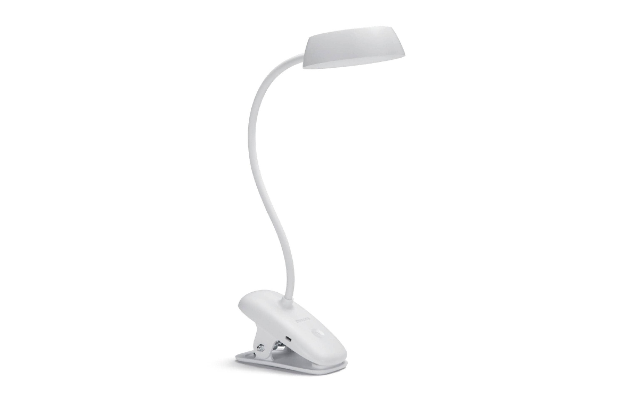 Image of Philips LED Schreibtischlampe "Donutclip, 2.3W, 4000K, USB," Neutralweiss