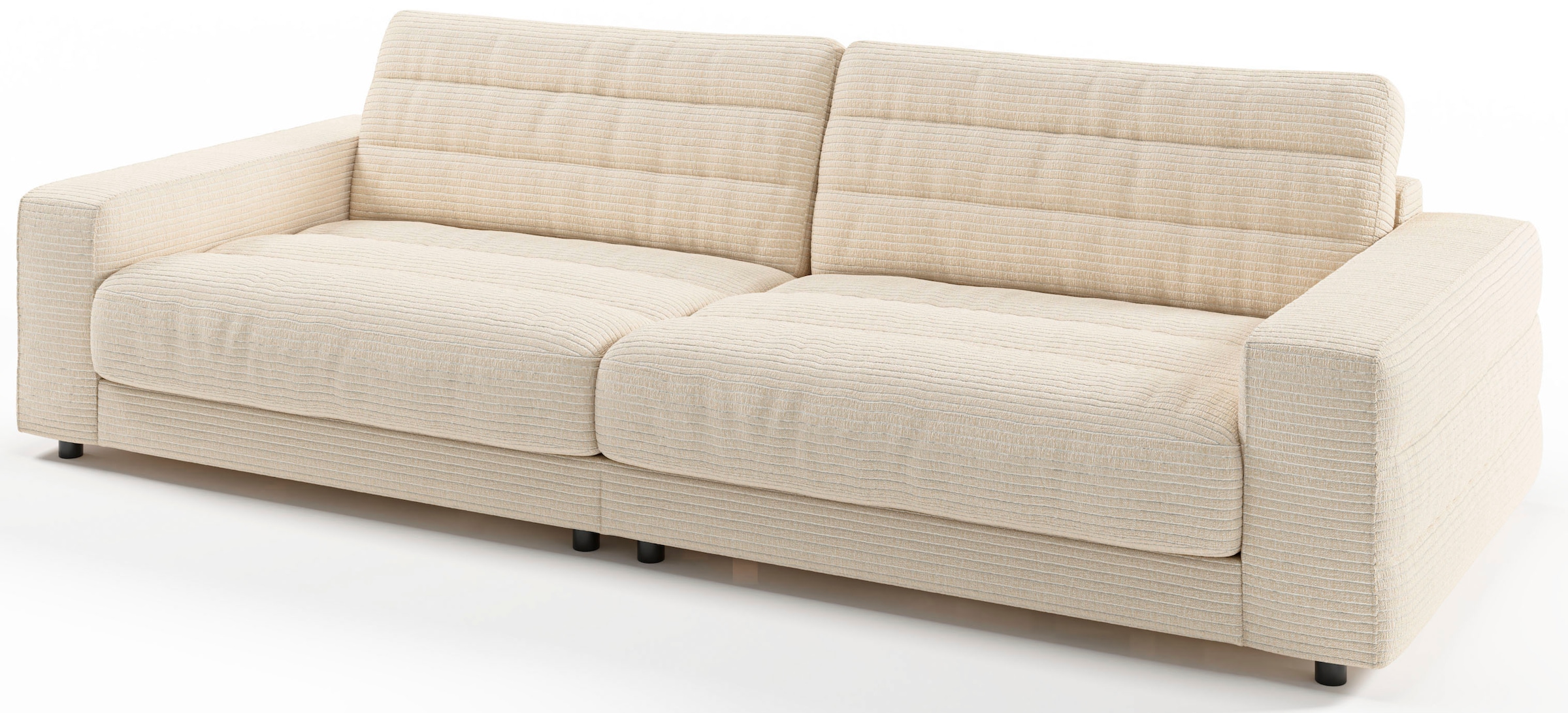 3C Candy Big-Sofa »Stripes Megasofa, tolle Verarbeitungsdetails, bequem, Breite 296cm« Lose Rückenkissen, mit feiner Quersteppung