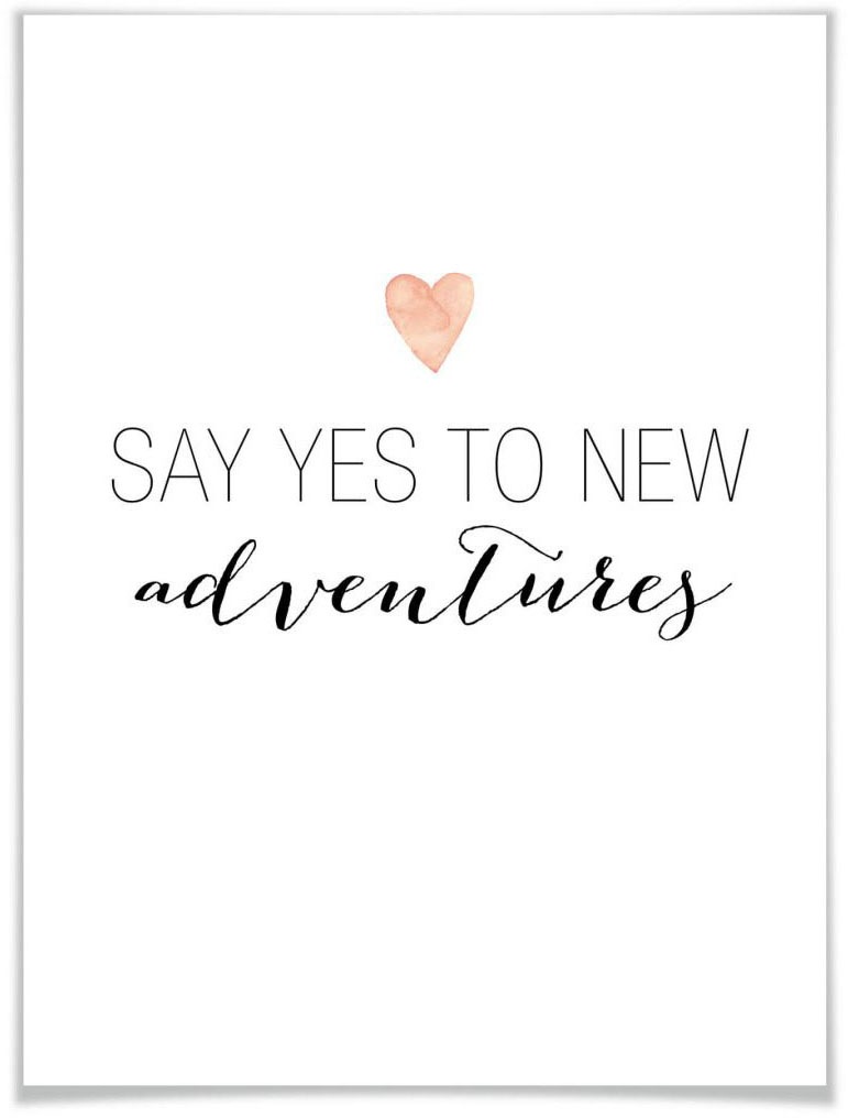 Image of Wall-Art Poster »Abenteuer«, Schriftzug, (1 St.), Poster, Wandbild, Bild, Wandposter bei Ackermann Versand Schweiz