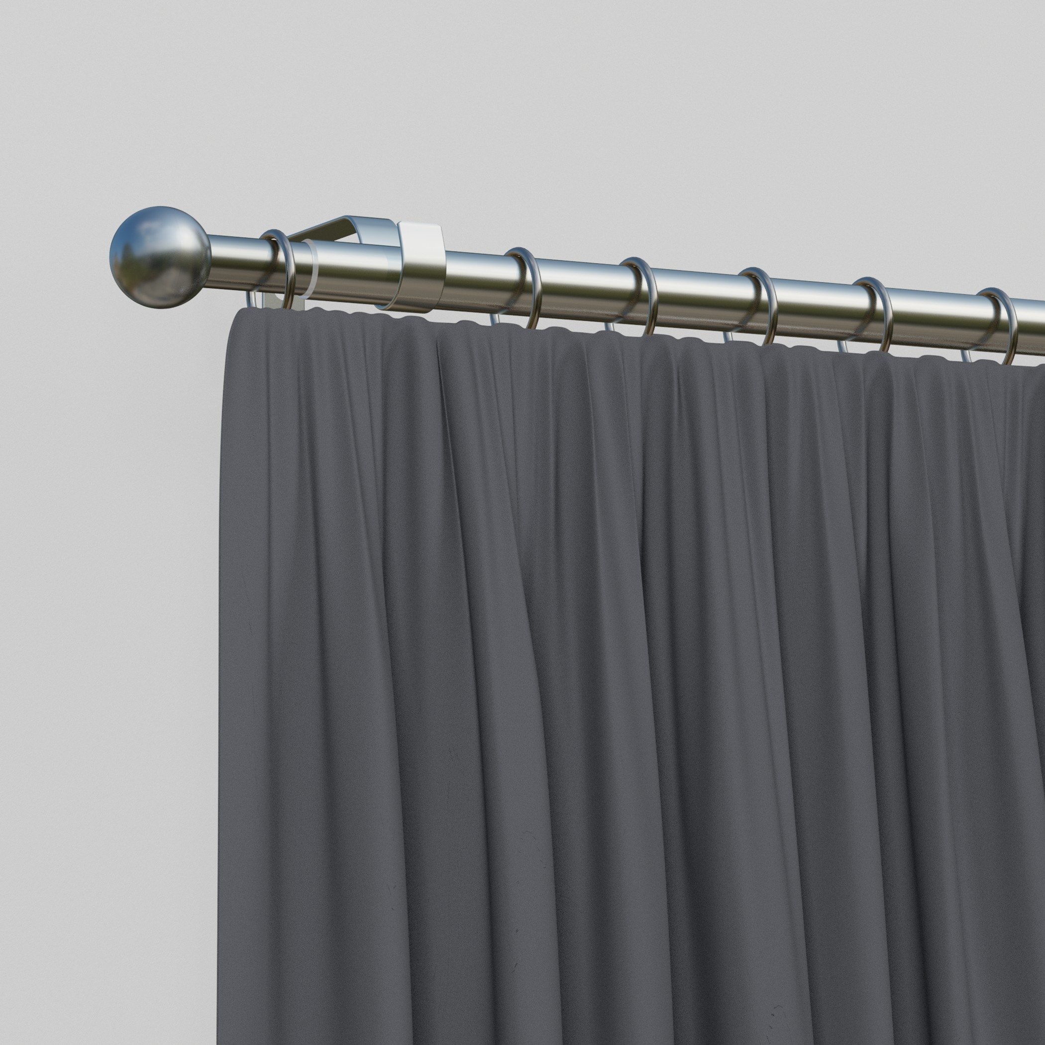 indeko Tringle à rideaux »Formentor« Ø 16 mm 1 course-läufig ausziehbar stufenlos verstellbare Teleskopstange