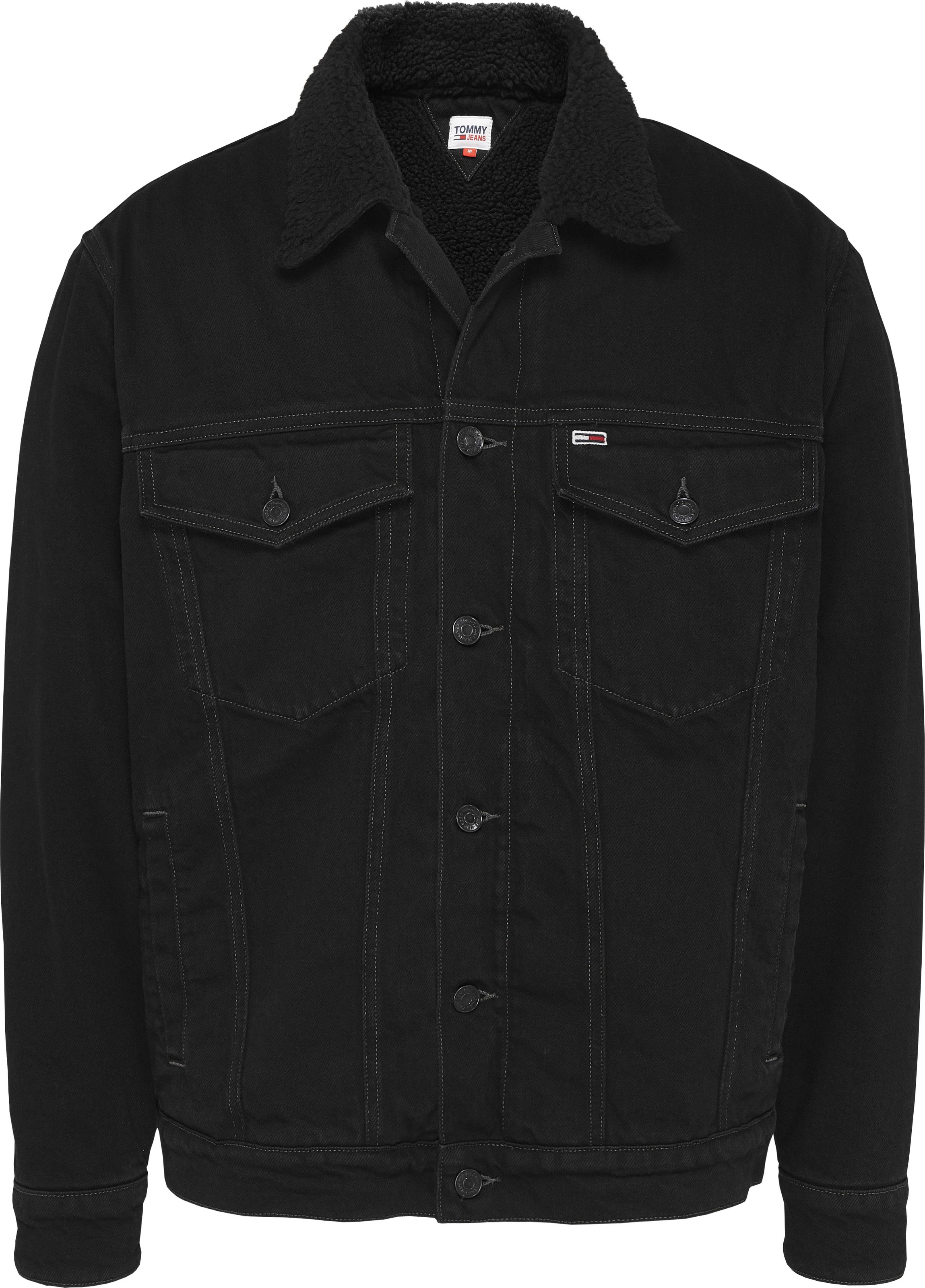 TOMMY JEANS Jeansjacke »OVERSIZE SHERPA TRCKR JKT KLMBK«