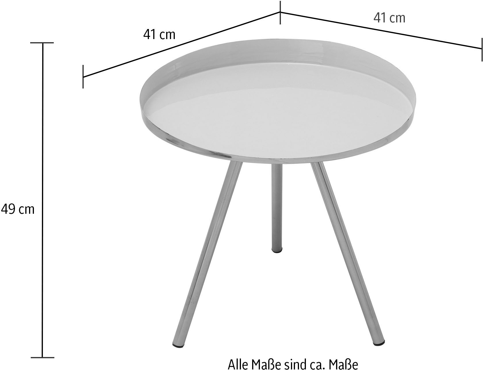 Kayoom Beistelltisch »Morrison, runder Beistelltisch, edler Look«, (1 St.), Dekorativ, glanzvolle Lackierung, stilvolles Design