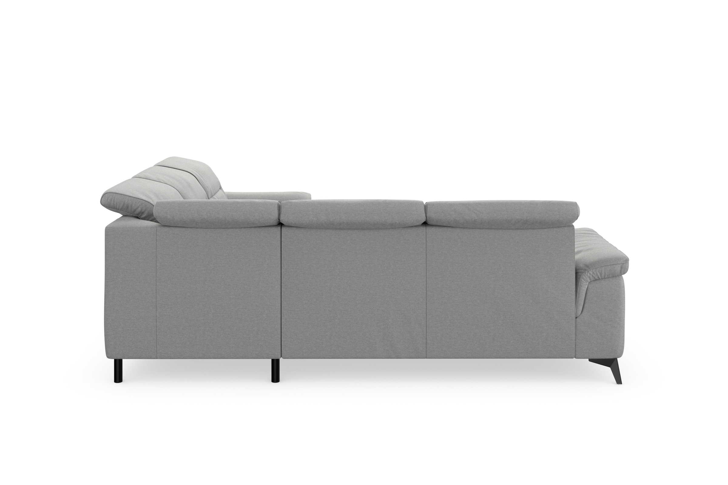 sit&more Ecksofa »Sinatra L-Form«, optinal mit Kopfteilverstellung und Armteilfunktion, Metallfüsse