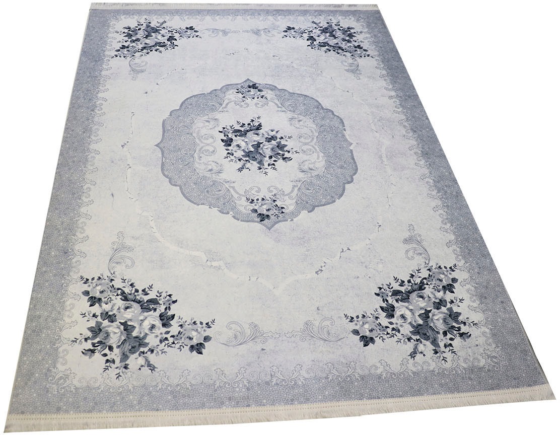 Image of RESITAL The Voice of Carpet Teppich »Sultan 0167«, rechteckig, 9 mm Höhe, Flachgewebe bedruckt, mit Fransen, waschbar, ideal im Wohnzimmer & Schlafzimmer bei Ackermann Versand Schweiz