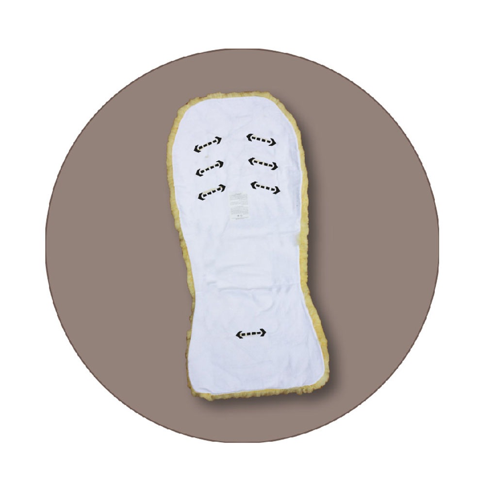 Heitmann Felle Fourrure d'agneau pour bébé »Lammfell-Einlage« vraie peau d'agneau, tondue, avec 5 fentes pour ceinture, polyvalent