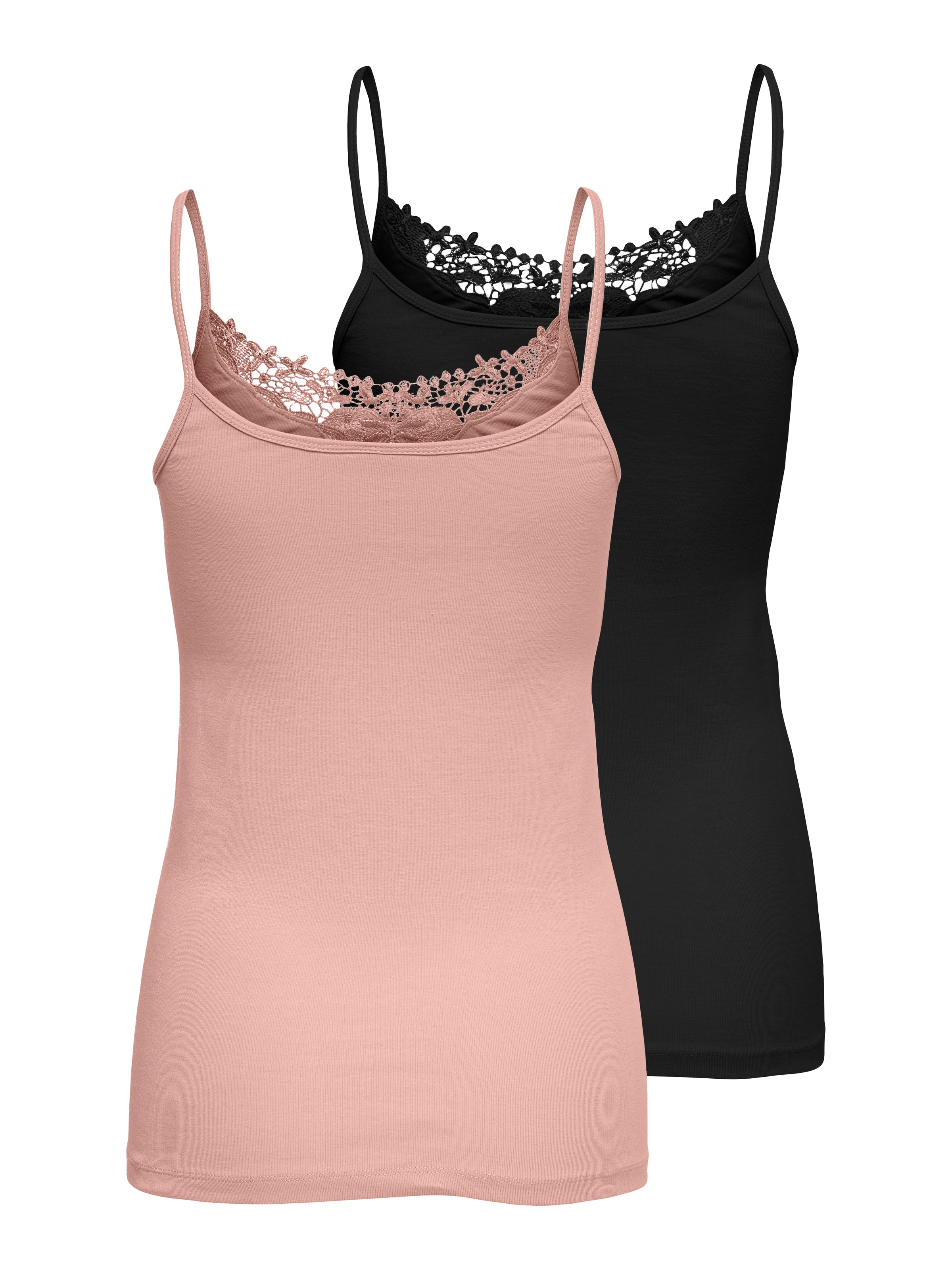 ONLY Spitzentop »ONLKIRA LACE SINGLET 2PACK NOOS«, (2er-Pack)