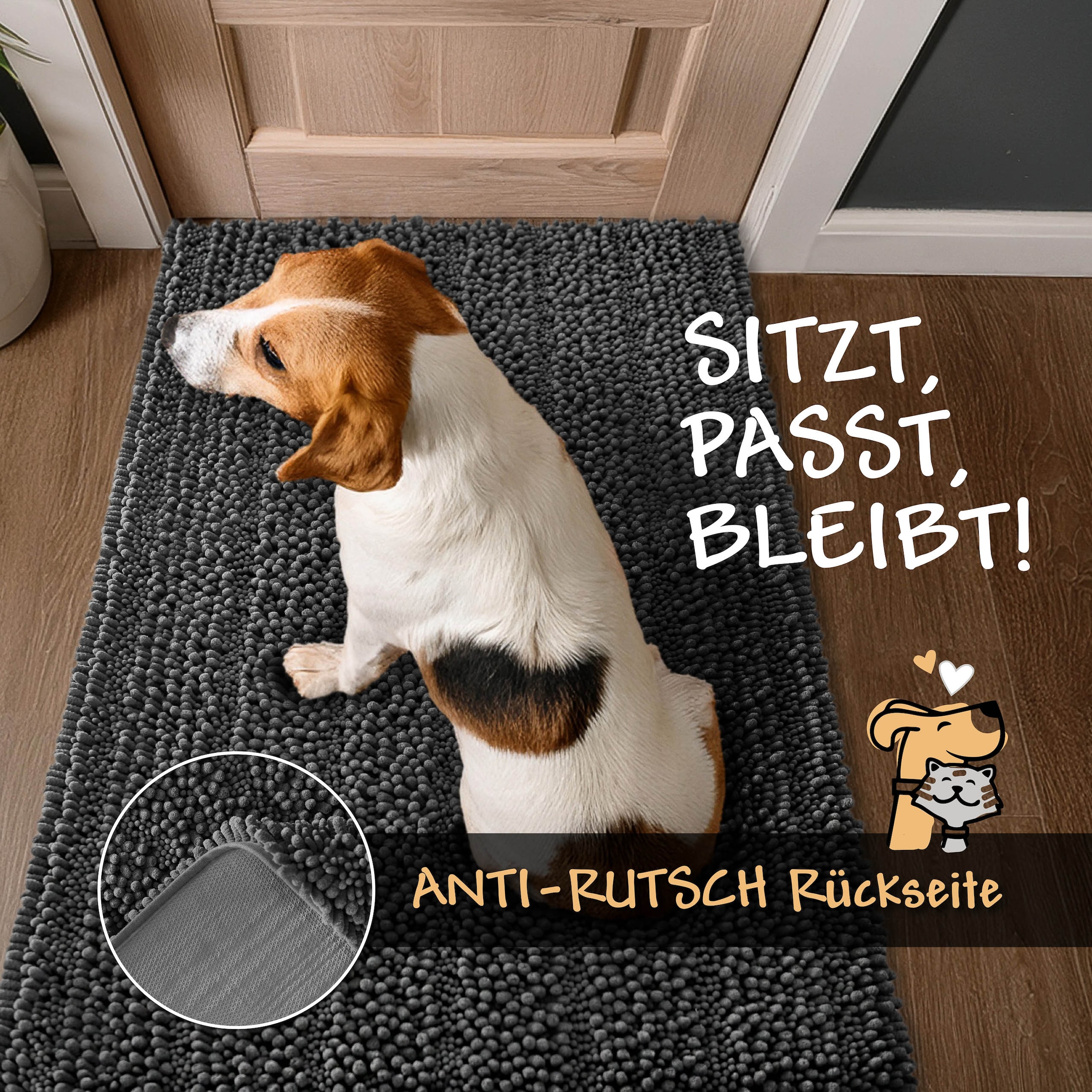 Wecon home Tapis »Cooper« Rectangulaire 22 mm Höhe Haustierteppich, rutschfest, waschbar, weicher Chenille Teppich