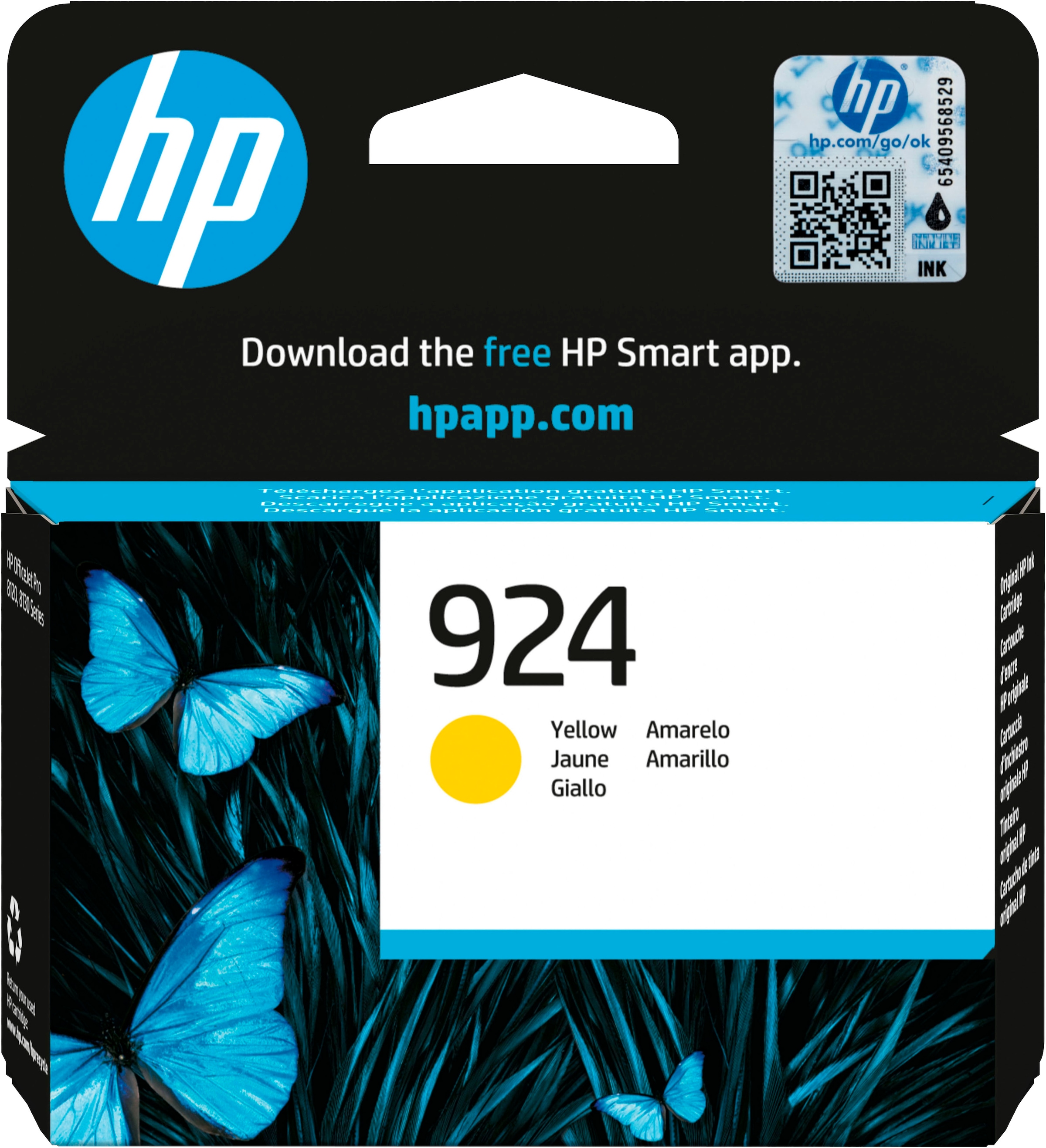 Image of HP Tintenpatrone "HP original Druckerpatrone 924 Yellow" 3 Probemonate gratis* drucken