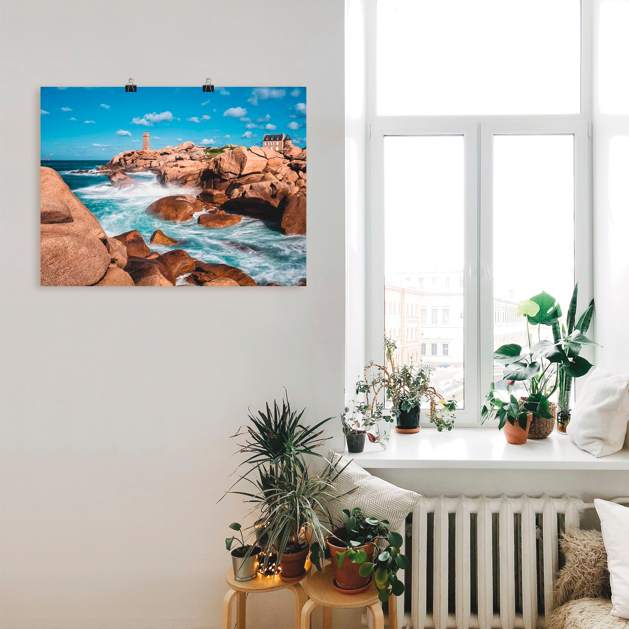Artland Wandbild »Atlantikküste Bretagne bei Ploumanach«, Küste, (1 St.), als Leinwandbild, Poster in verschied. Grössen